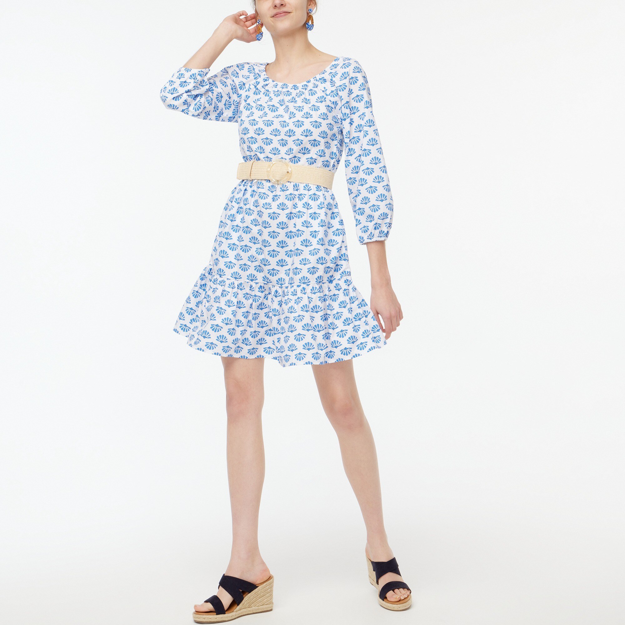 Printed Scoop Neck Mini Cami Dress