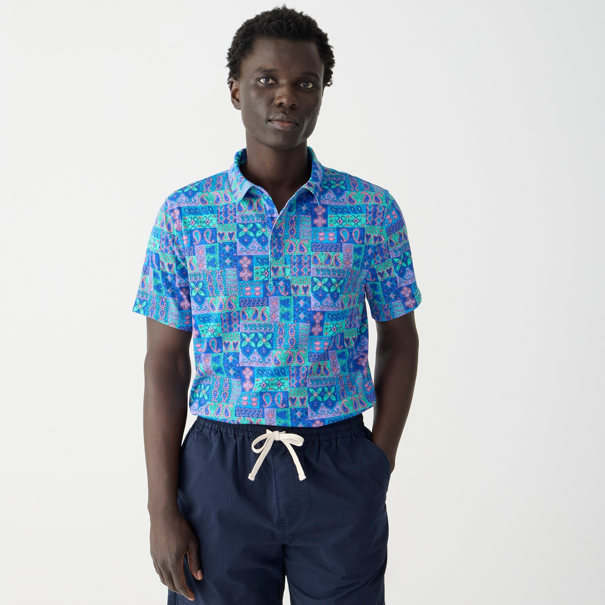  Classic Untucked performance polo shirt with COOLMAX&reg; technology in print