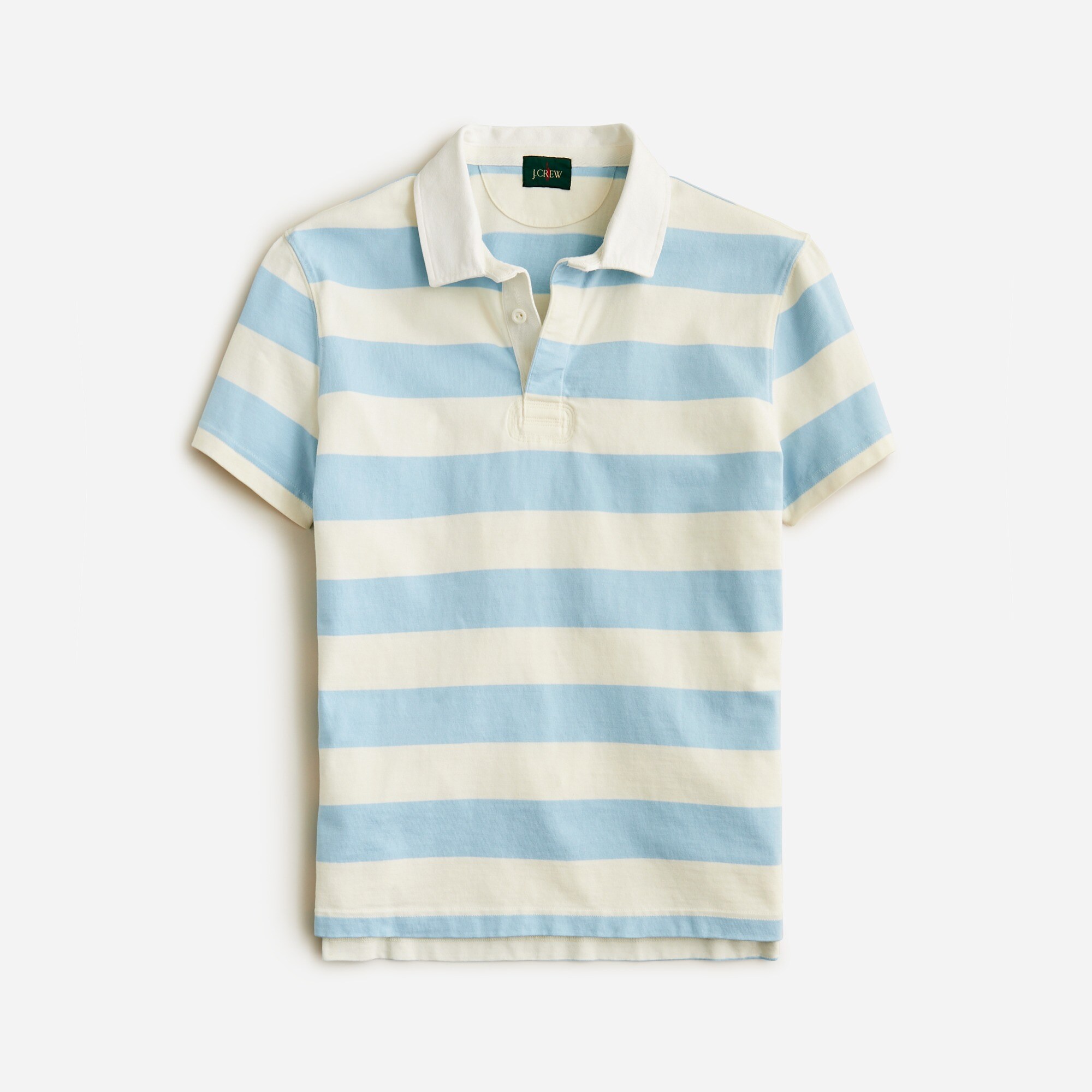 J.Crew: Short-sleeve Rugby Shirt In Stripe For Men