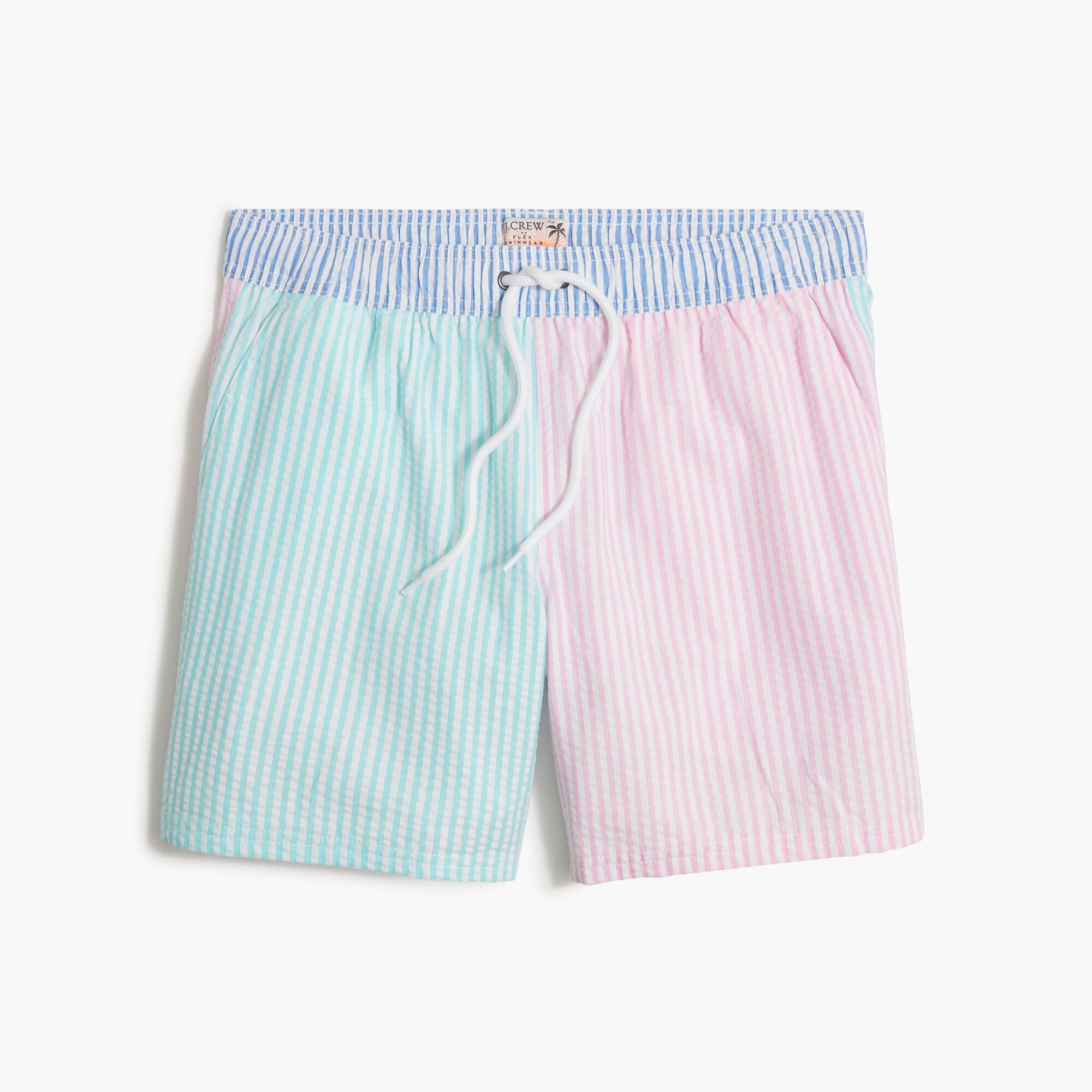 factory: 6&quot; seersucker swim trunk for men