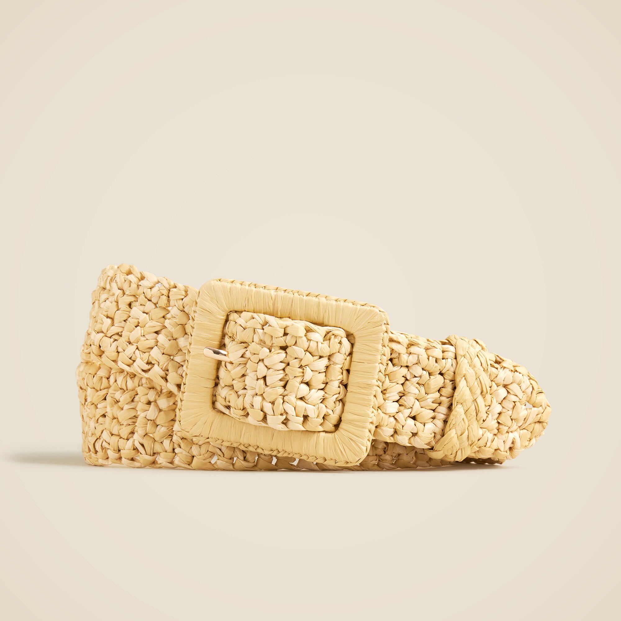 Woven square buckle belt