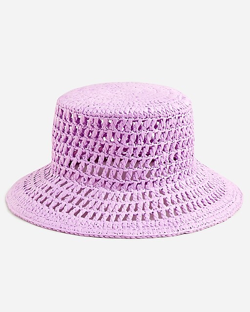 womens Rayon open-weave bucket hat