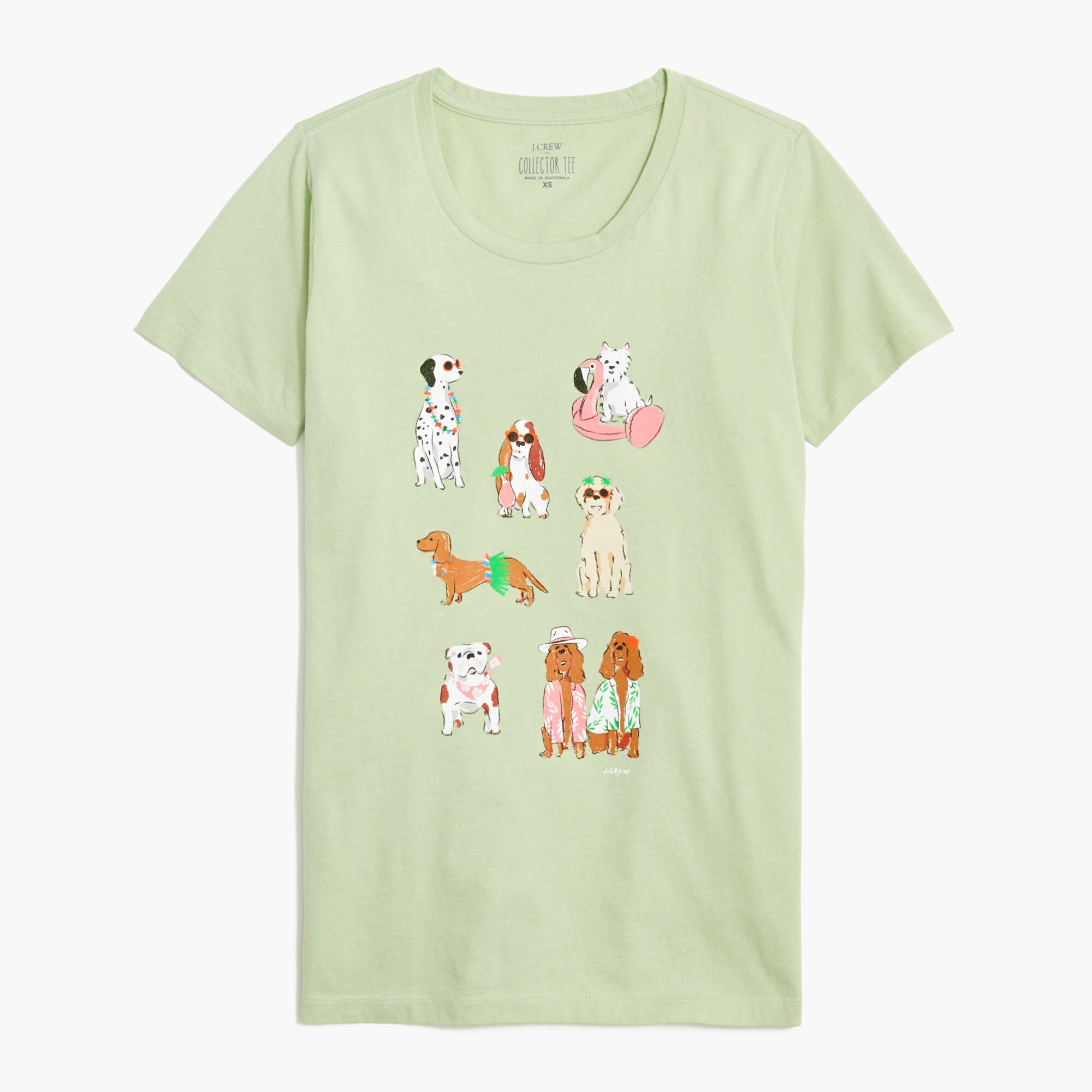 summer dog graphic tee for women