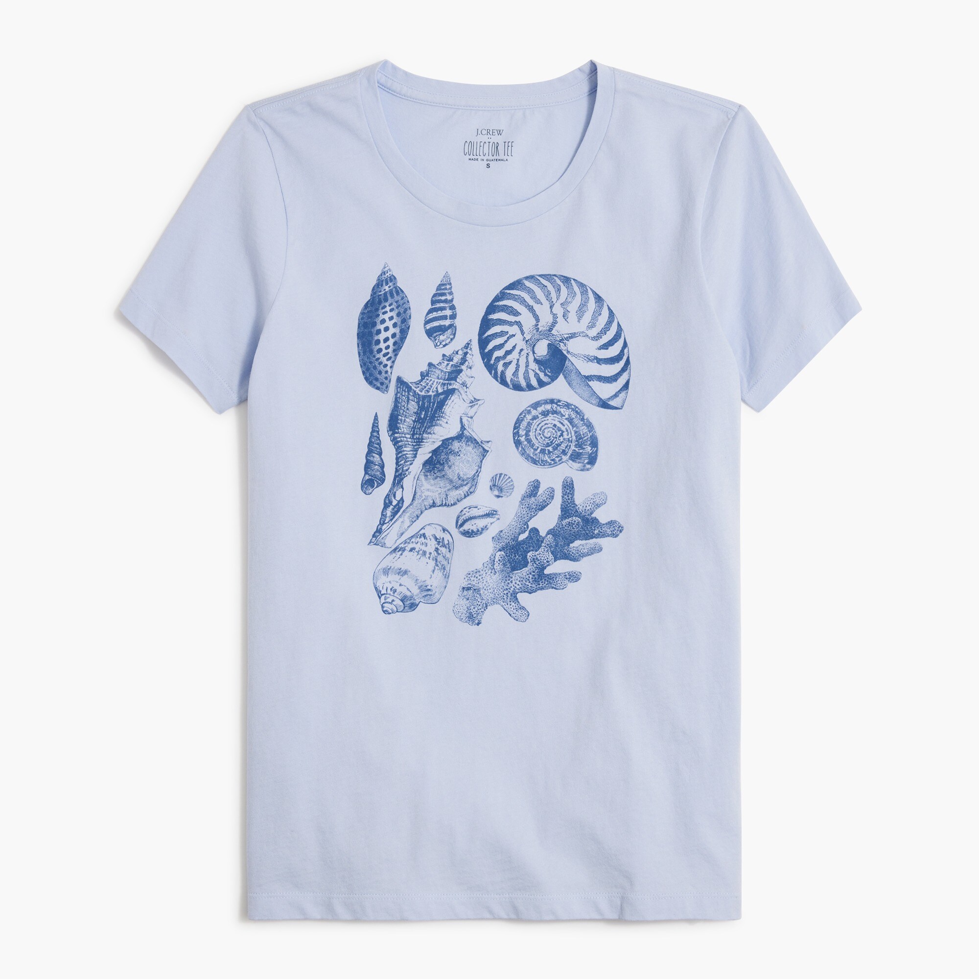 seashell graphic tee for women