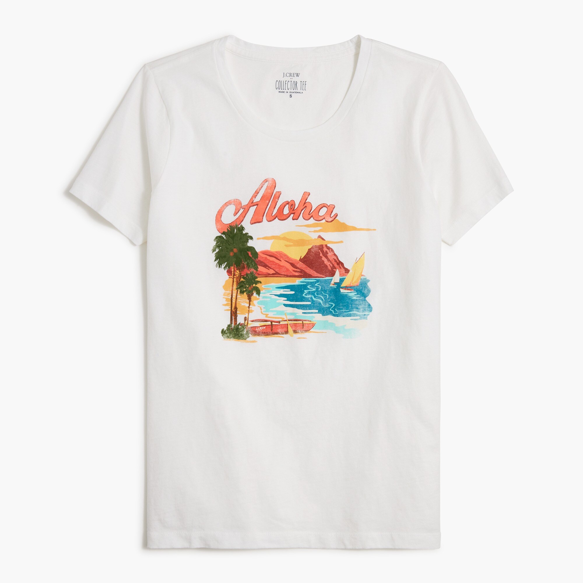 "aloha" graphic tee for women