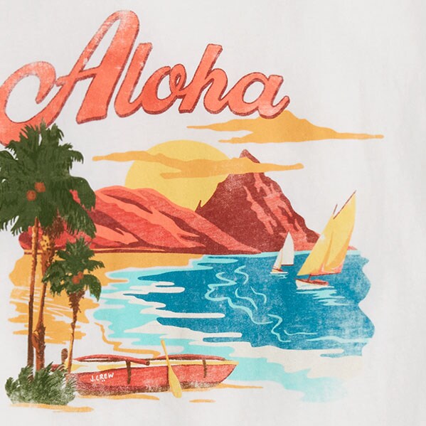 Lobster graphic tee ANTIQUE NAVY FLAMINGO  