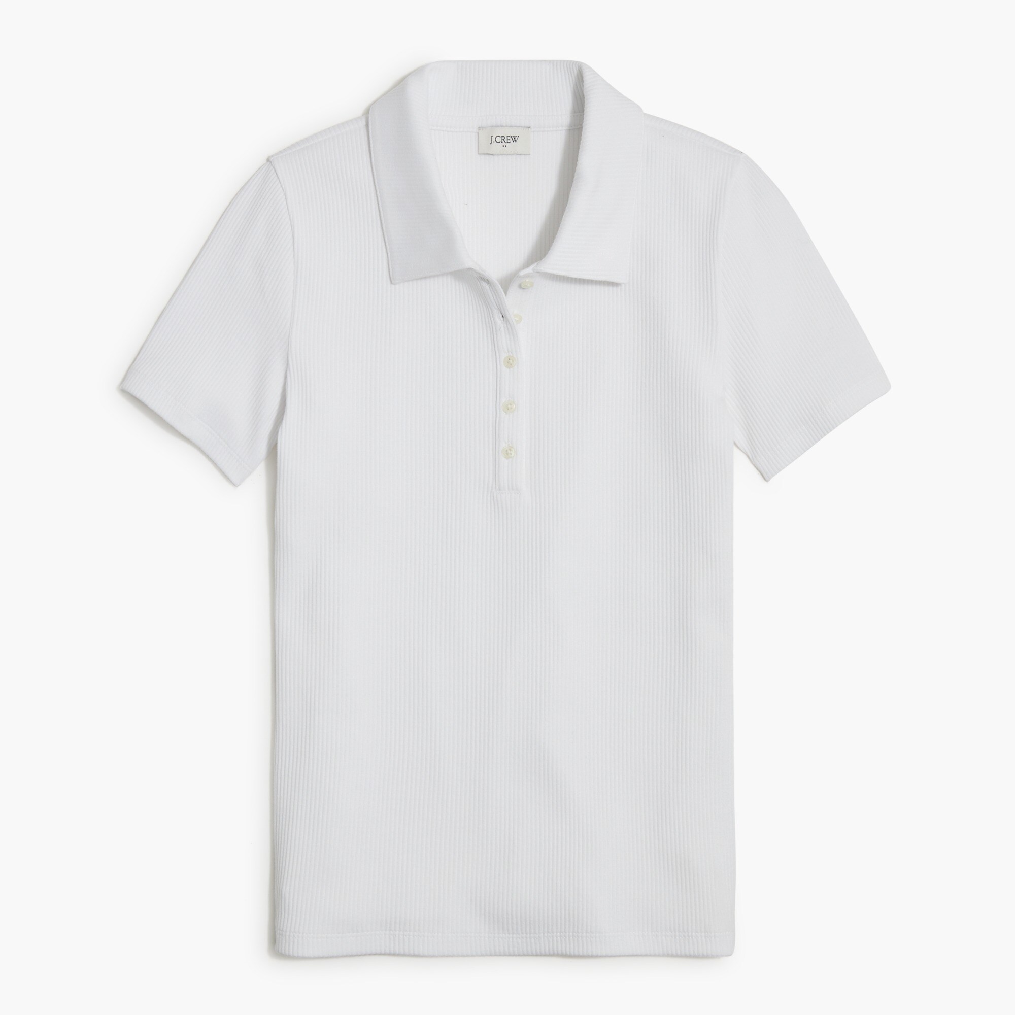factory: short-sleeve ribbed polo for women