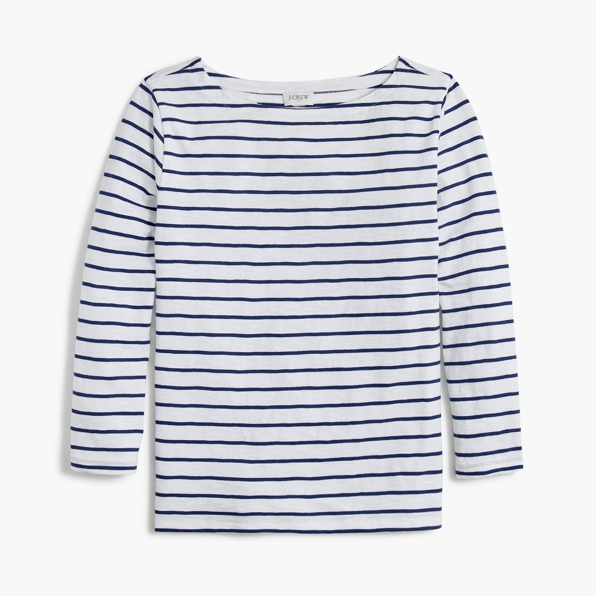 Factory Striped Boatneck Tee For Women