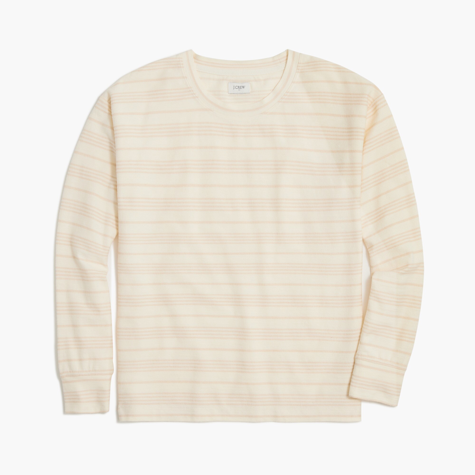 Striped crewneck sweatshirt in lightweight terry