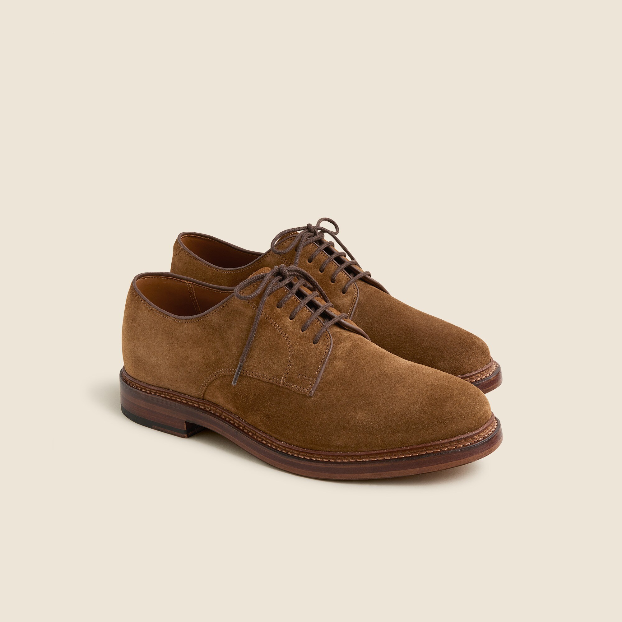 suede brown dress shoes Attorney Derby Brown Suede Leather Shoes – The Jacket Maker main image 1