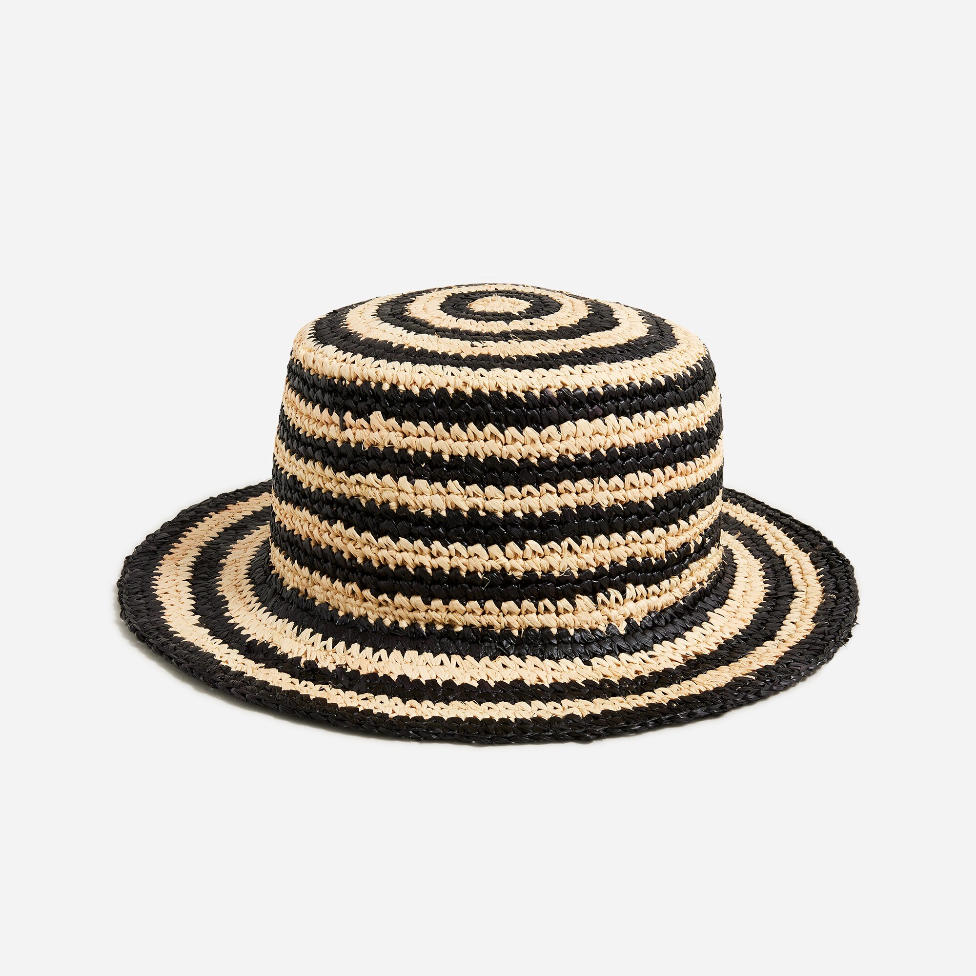 J.Crew Raffia Bucket Hat In Stripe For Women
