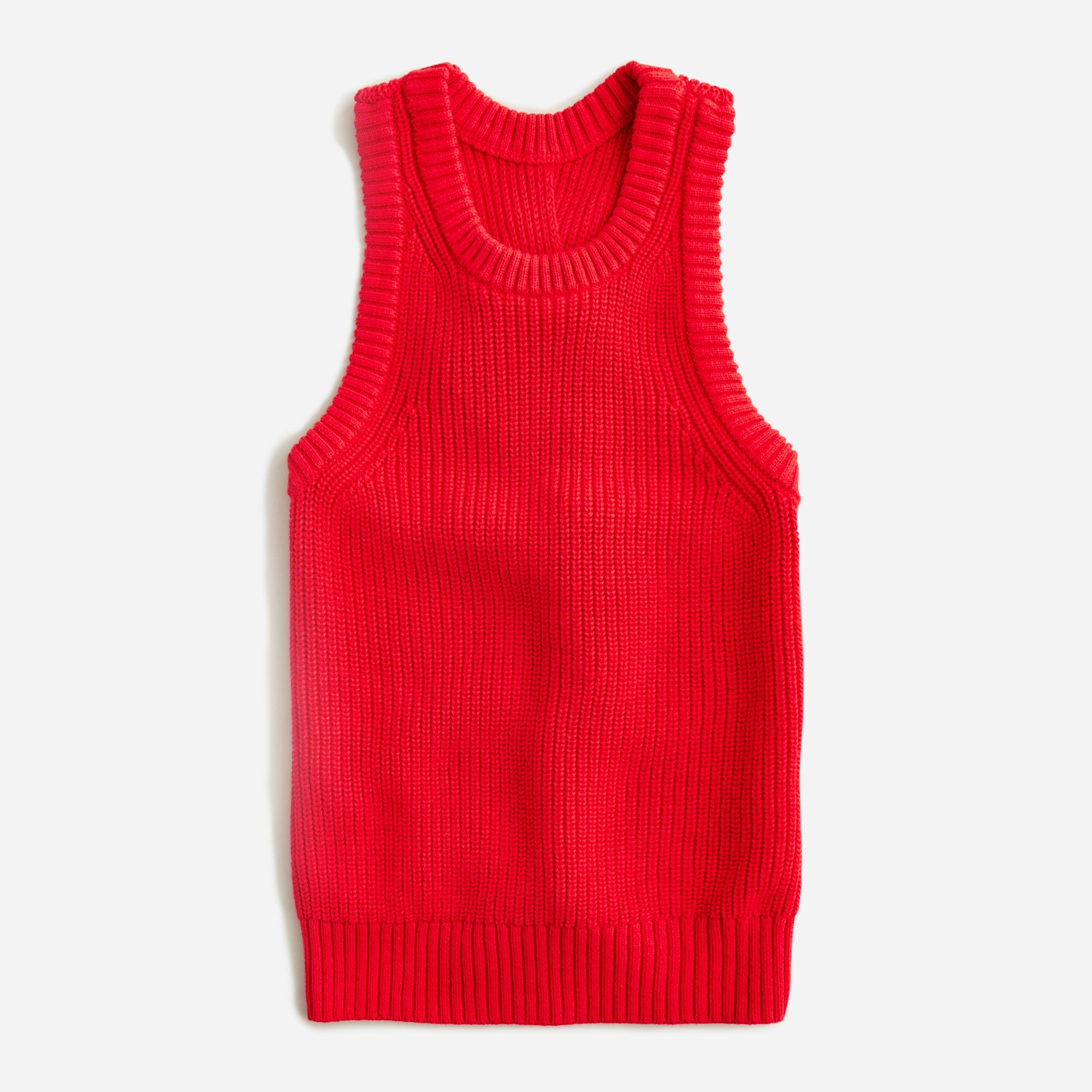 Cotton-blend cross-back tank top