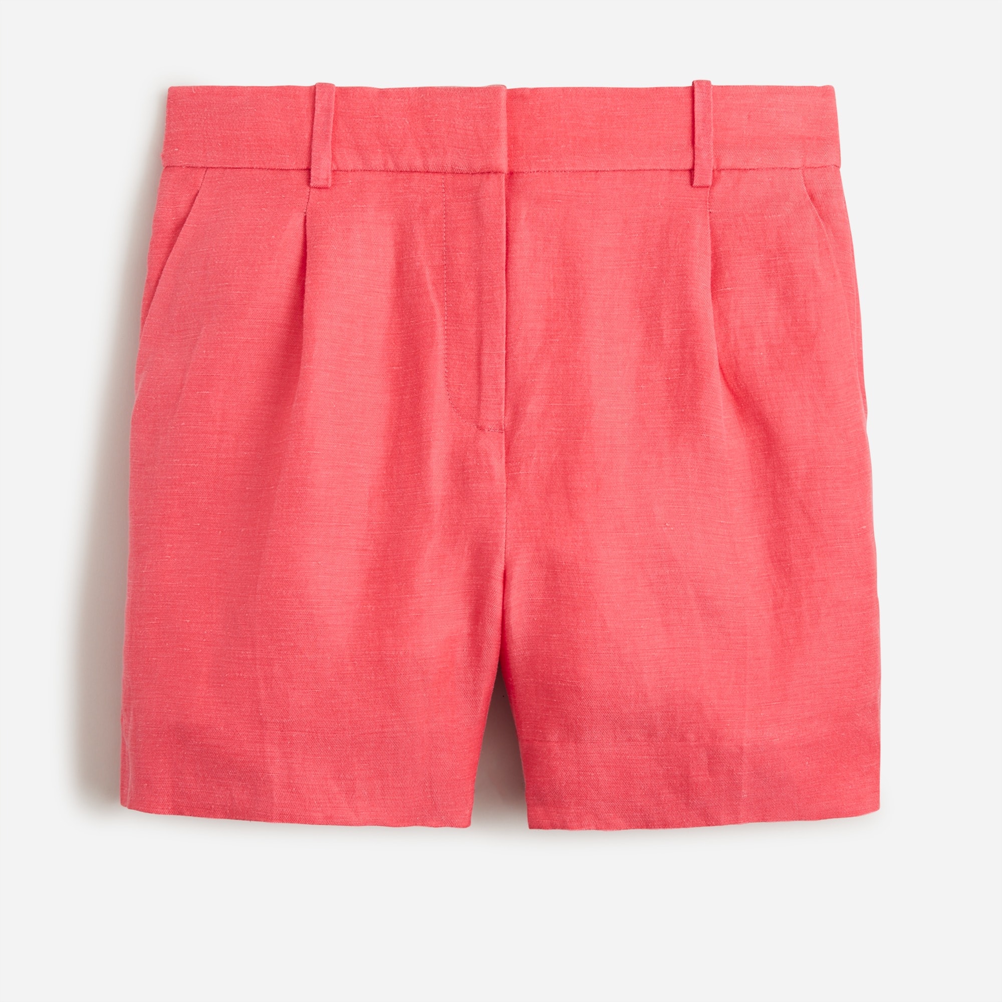 J.Crew: High-rise Pleated Suit Short In Chelsea Linen-cupro Blend For Women