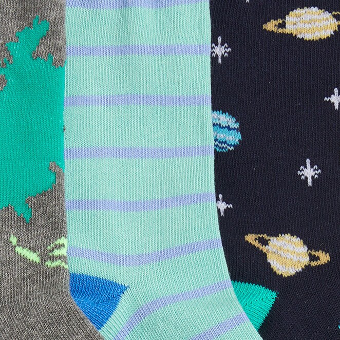 Boys&apos; planets trouser socks pack SPACE MAP MULTI factory: boys&apos; planets trouser socks pack for boys
