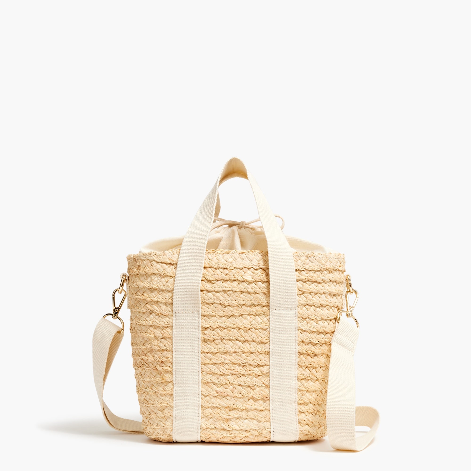 Raffia straw mini tote bag
