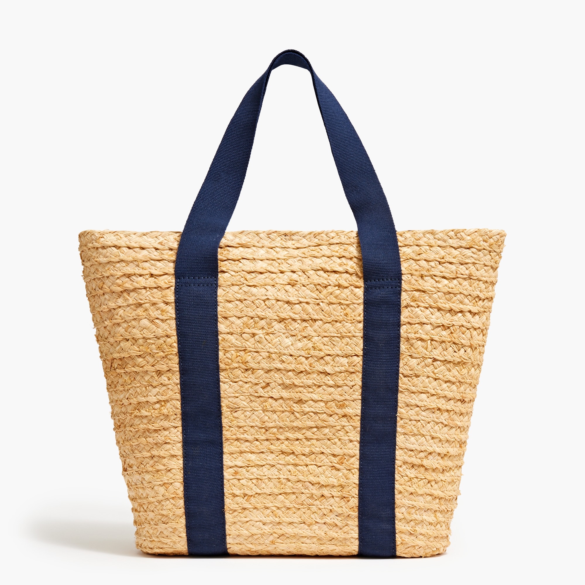  Raffia straw structured tote bag