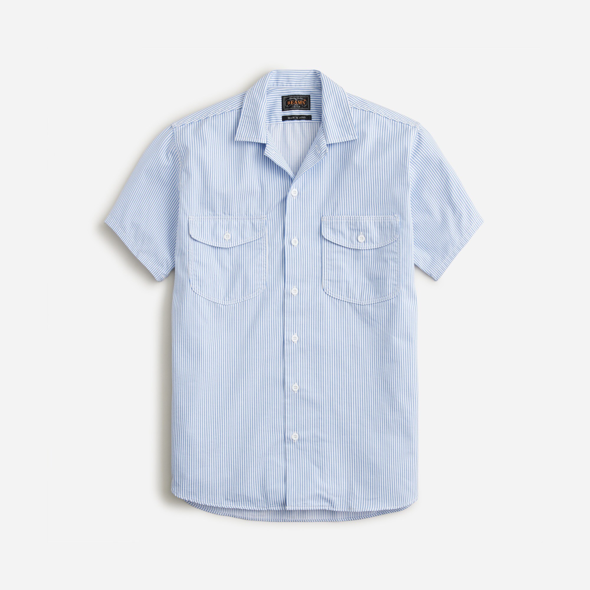 BEAMS PLUS Workshirt In Stripe With COOLMAX® For Men | J.Crew