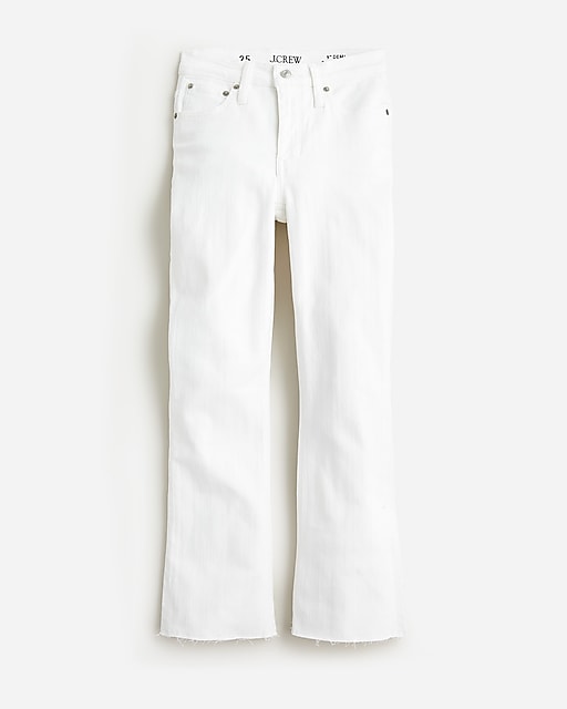 womens Petite 9&quot; demi-boot crop jean in white wash