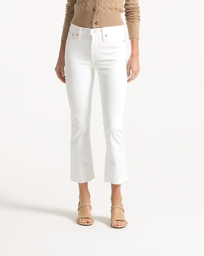 Tall 9&quot; demi-boot crop jean in white wash