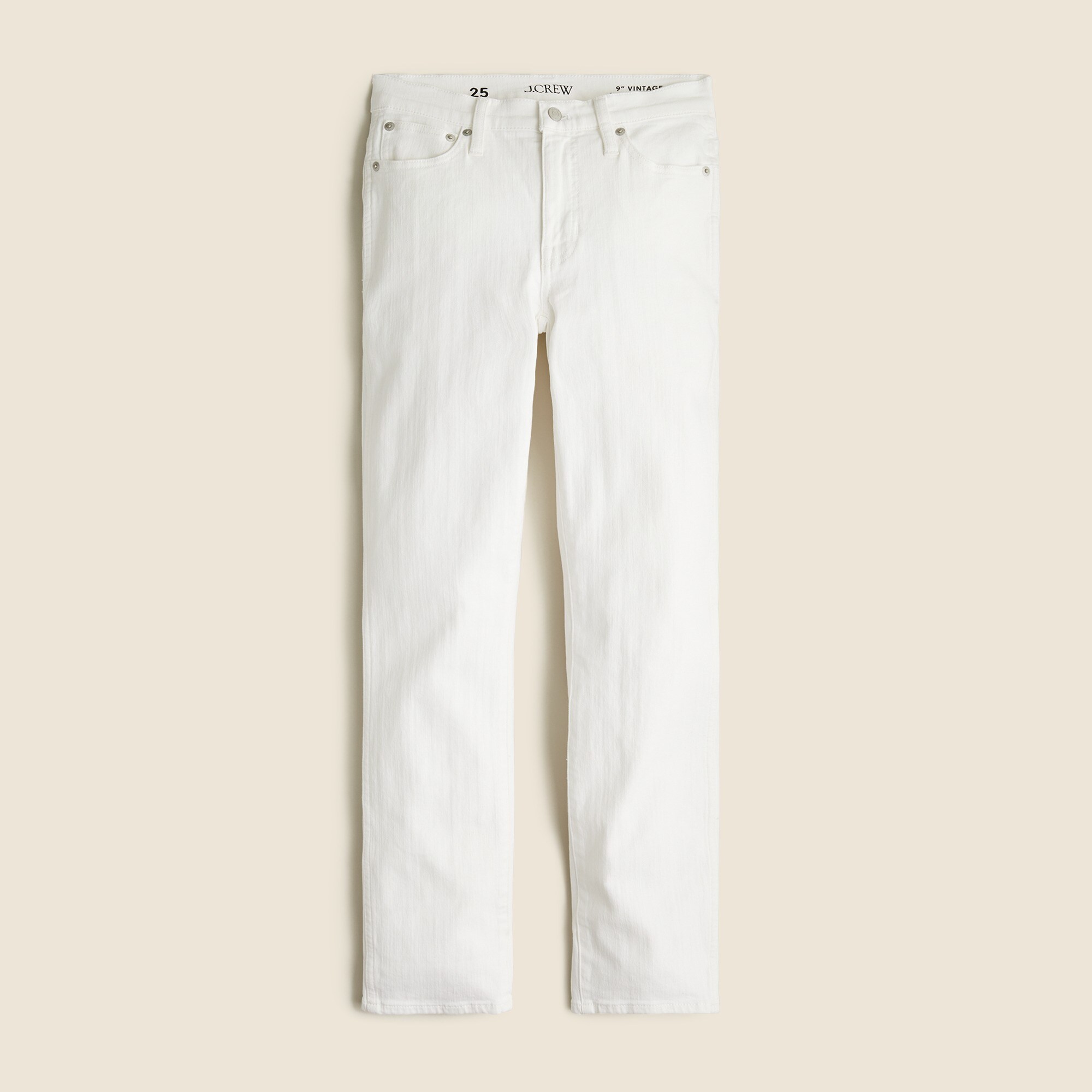 9" vintage slim-straight jean in white wash
