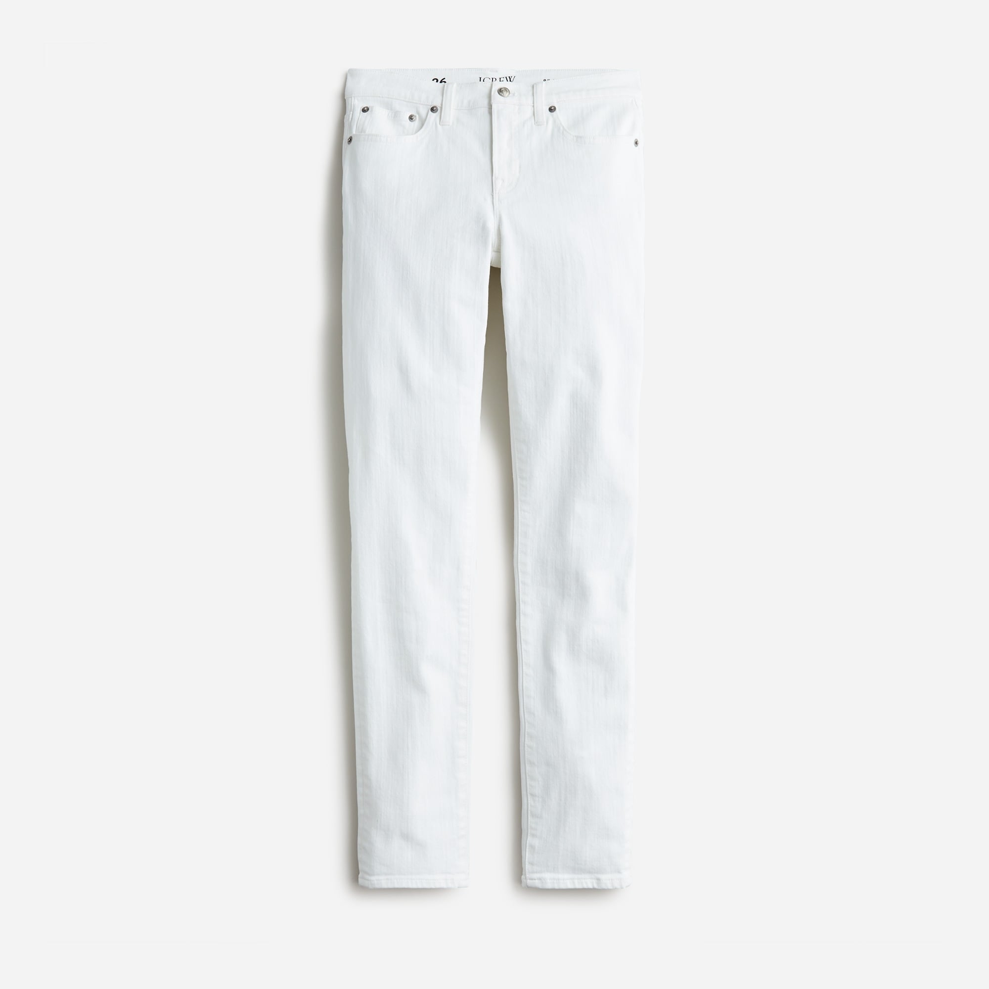  8&quot; toothpick jean in white wash