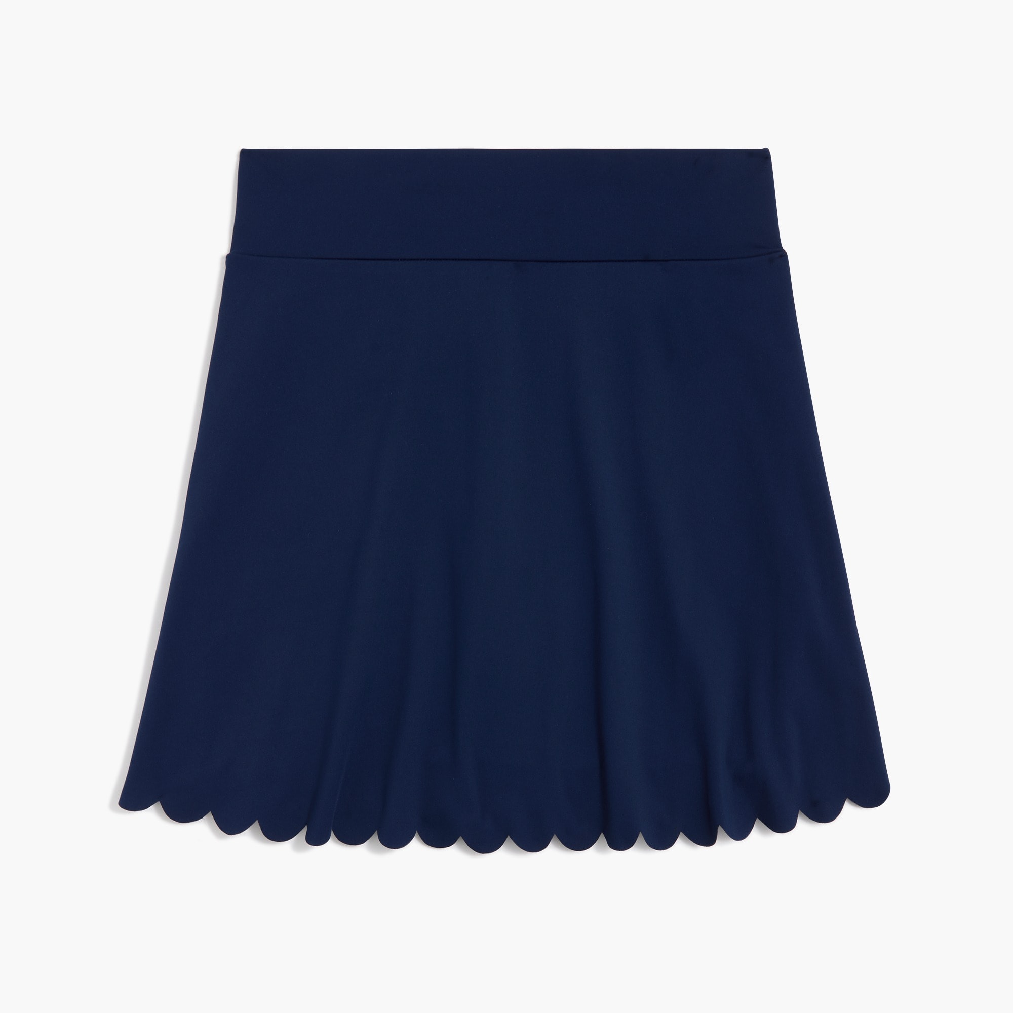 active skort with scalloped hem for women