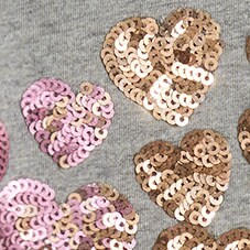 Girls' sequin heart tee OMBRE SEQUIN HEARTS GRA factory: girls' sequin heart tee for girls