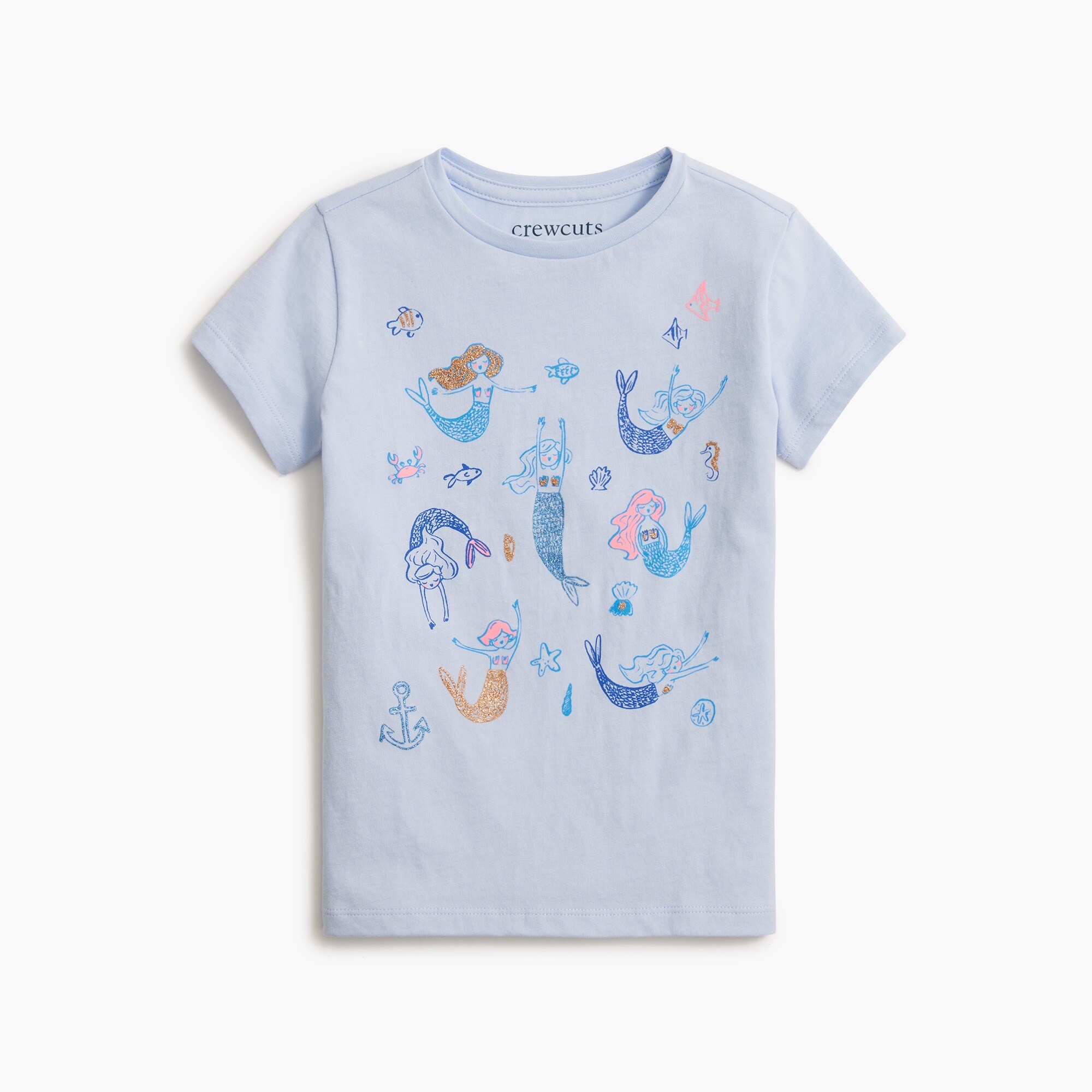 Girls' "mermaid party" graphic tee
