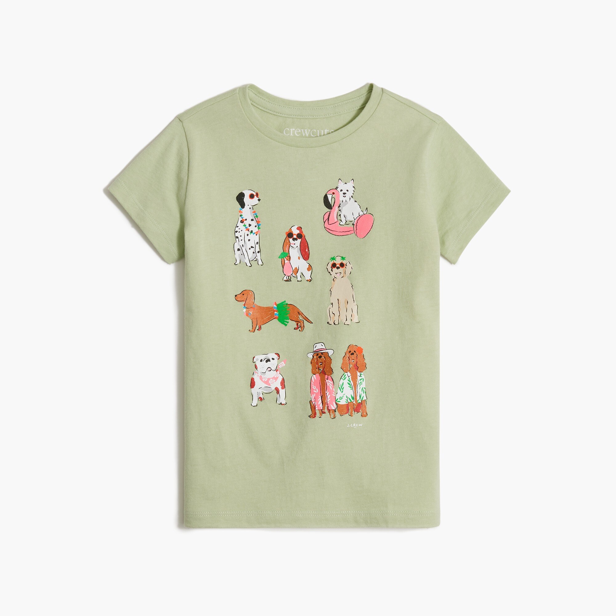 Girls' dog pool party graphic tee