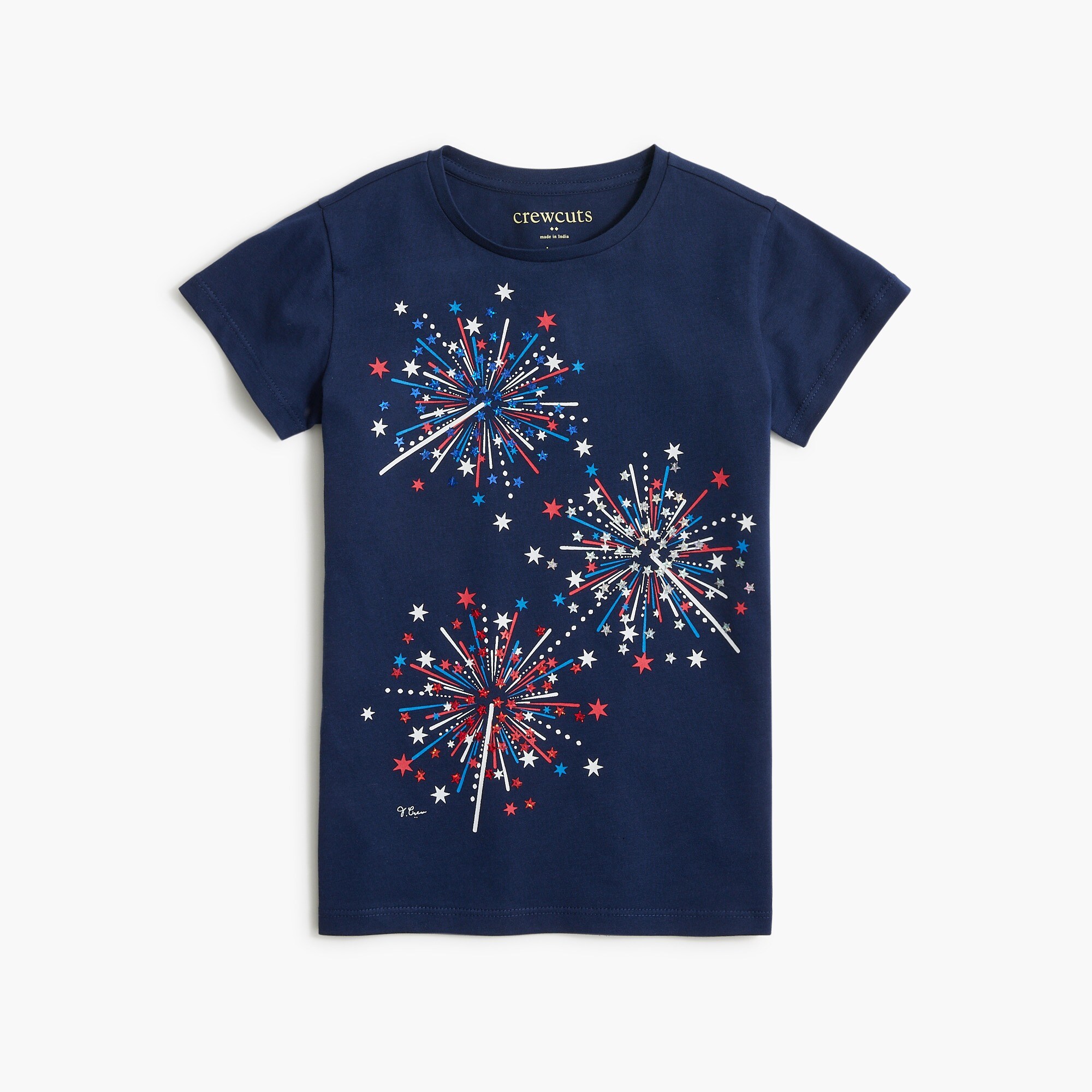 Girls' sequin sparkler graphic tee