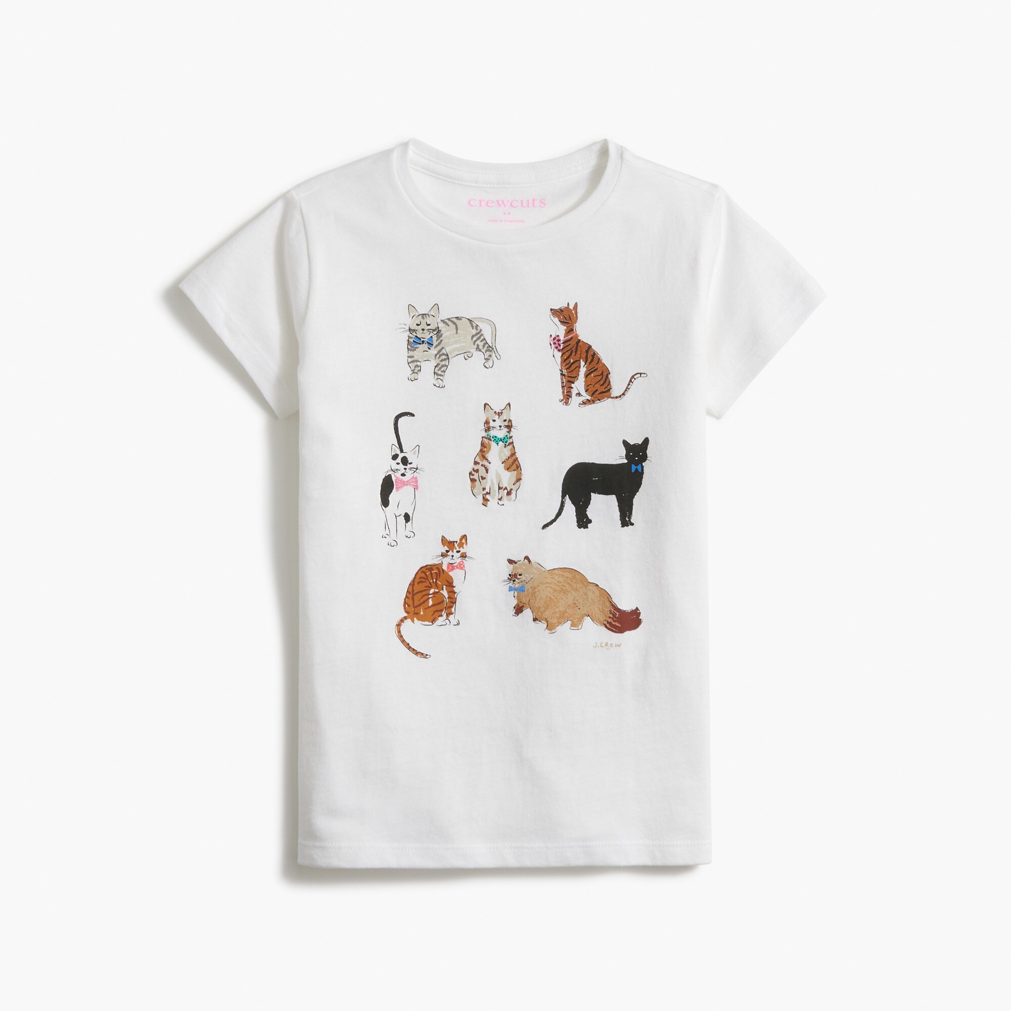 girls' fancy cats graphic tee for girls