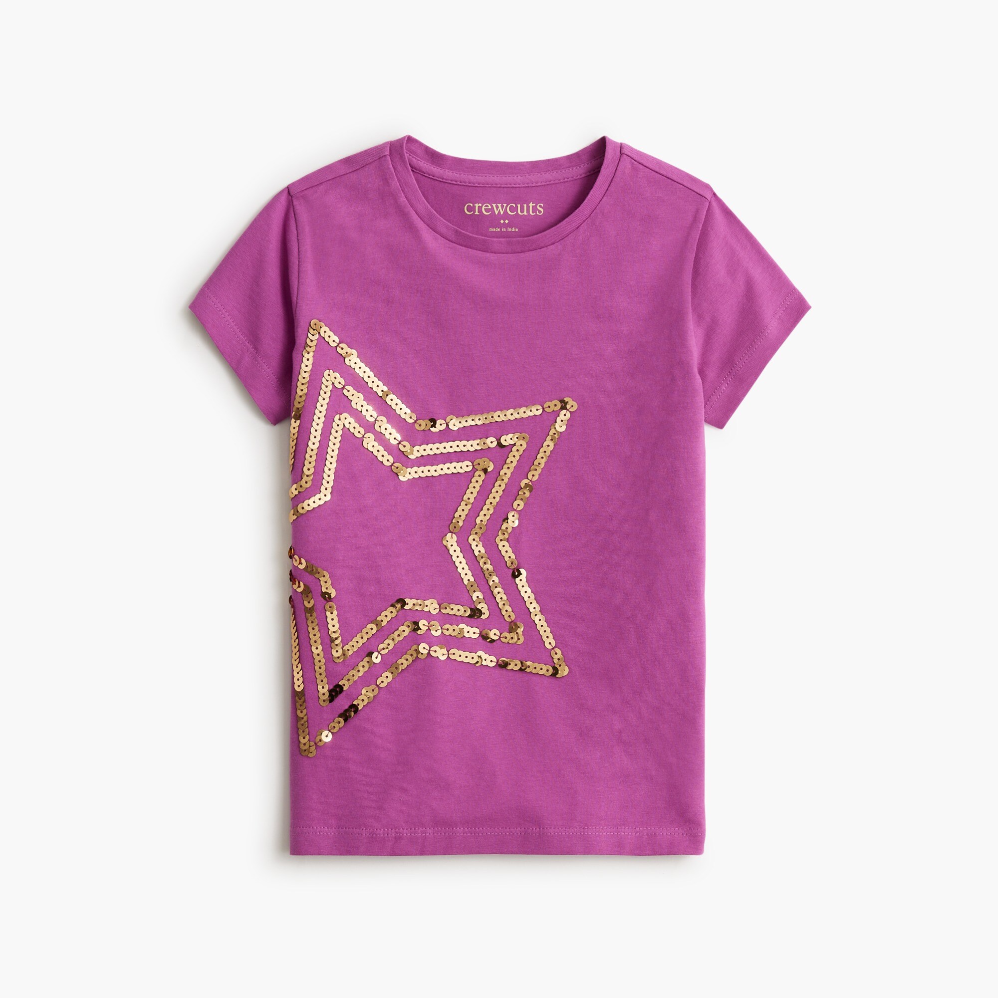 Girls' sequin star graphic tee