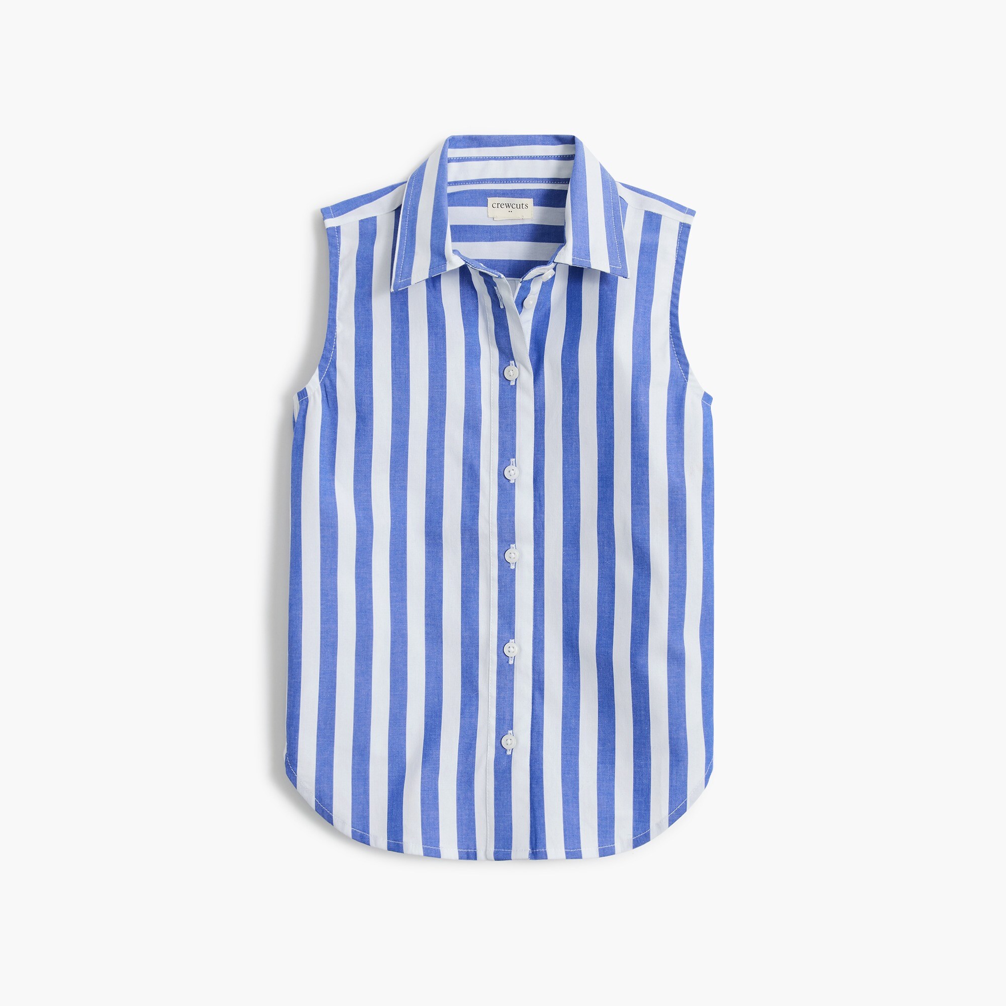 girls' sleeveless button-front shirt for girls