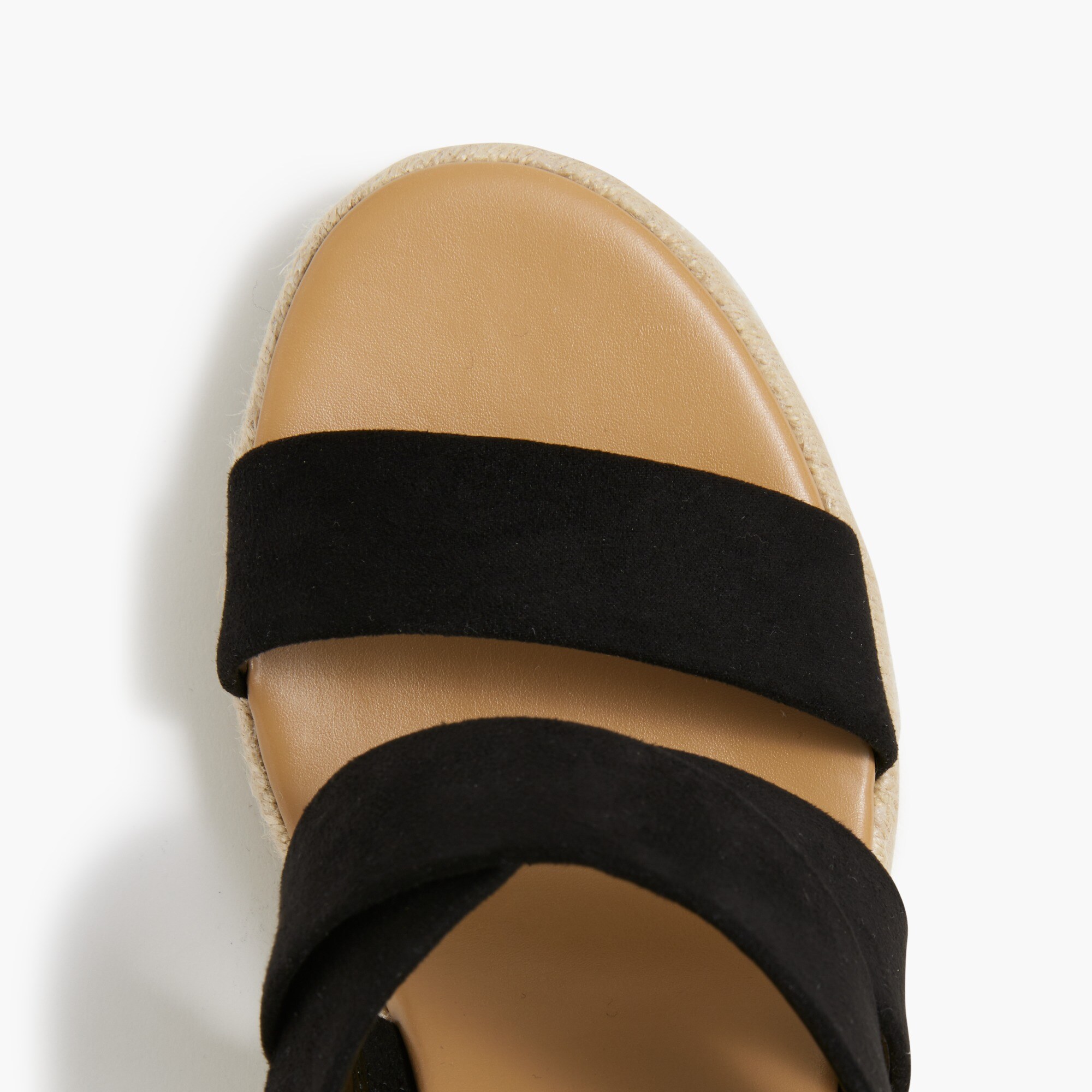 Wide-strap espadrille mule wedges