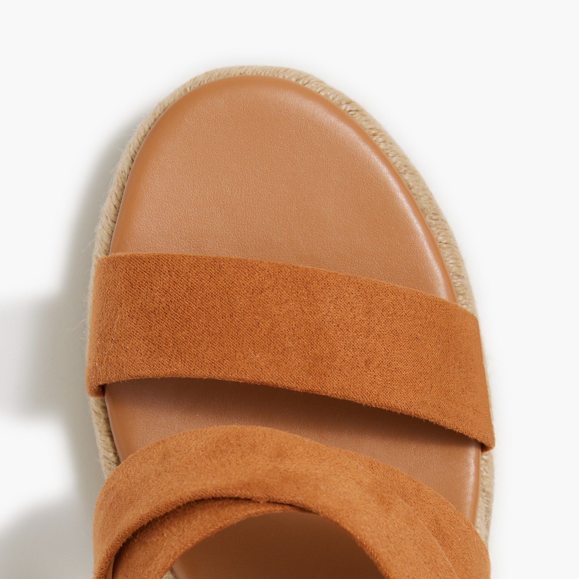 Wide-strap espadrille mule wedges