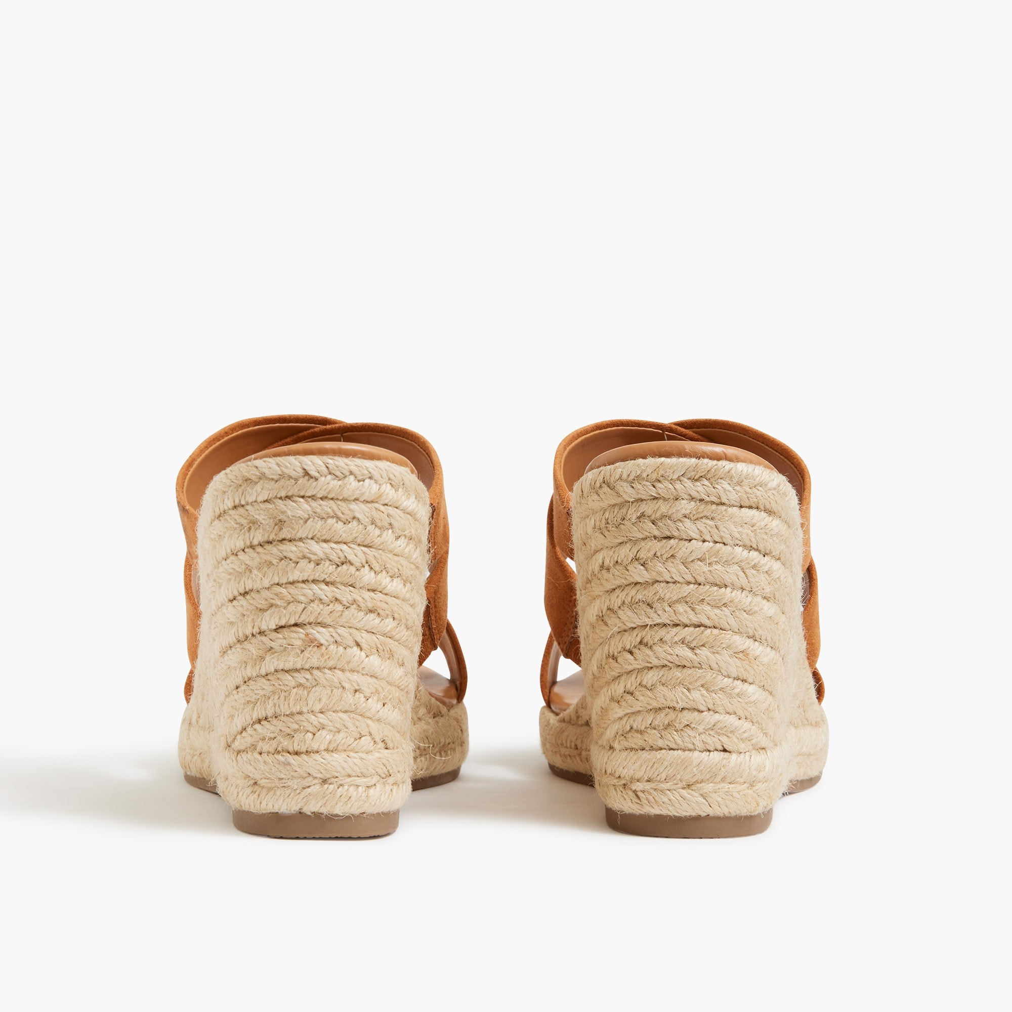 Wide-strap espadrille mule wedges