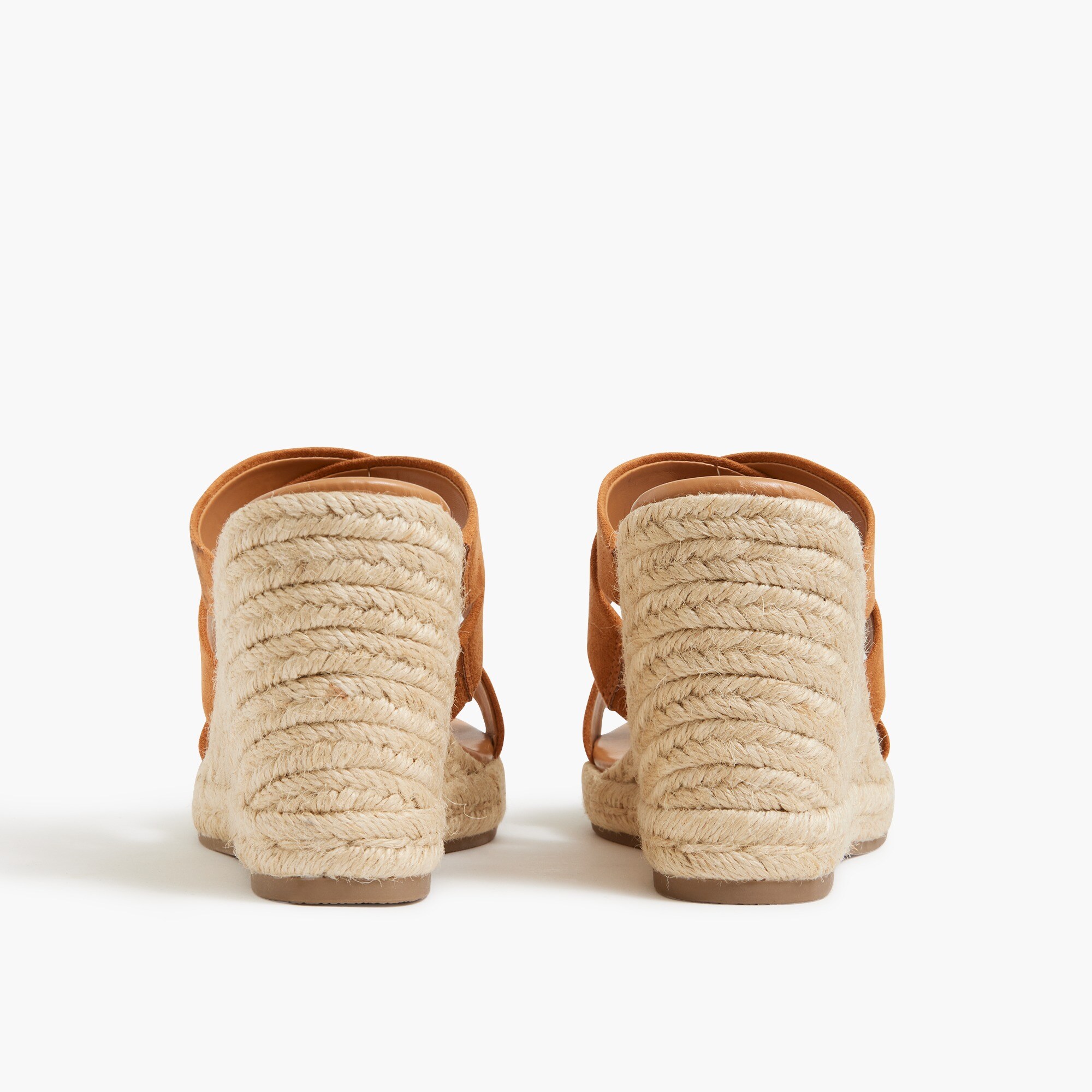 Wide-strap espadrille mule wedges