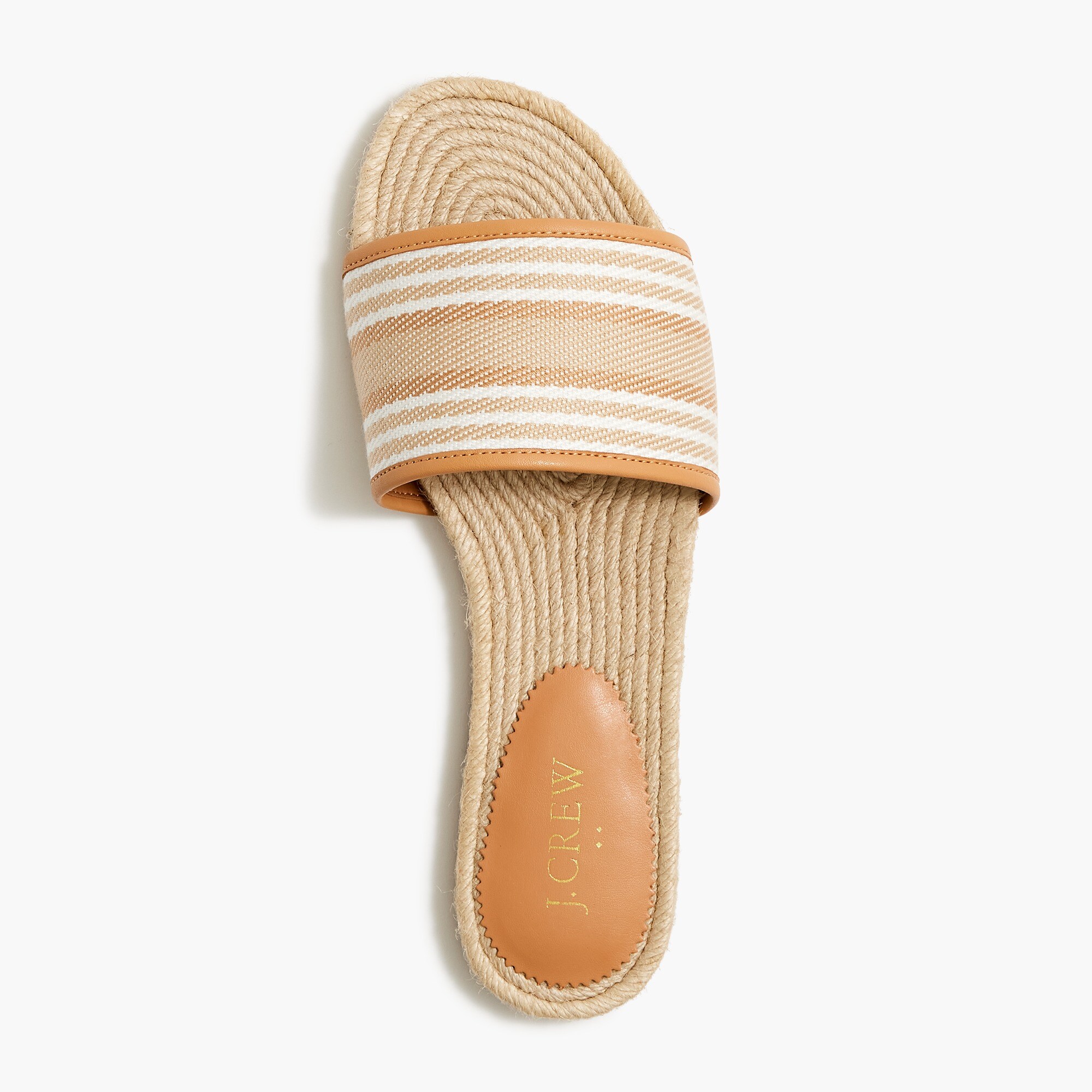 factory: espadrille slide sandals for women, right side, view zoomed