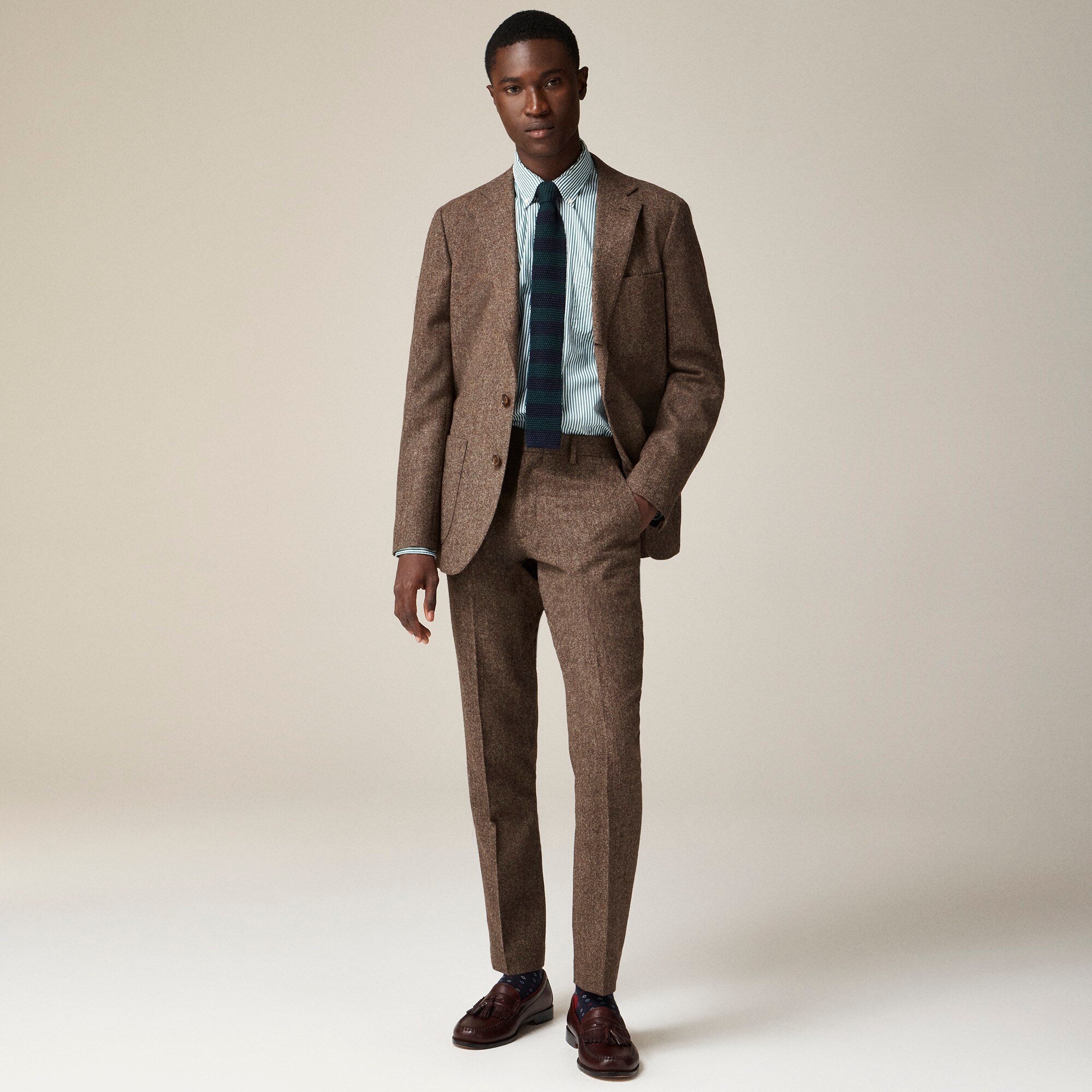 Ludlow Slim-fit suit jacket in English wool tweed