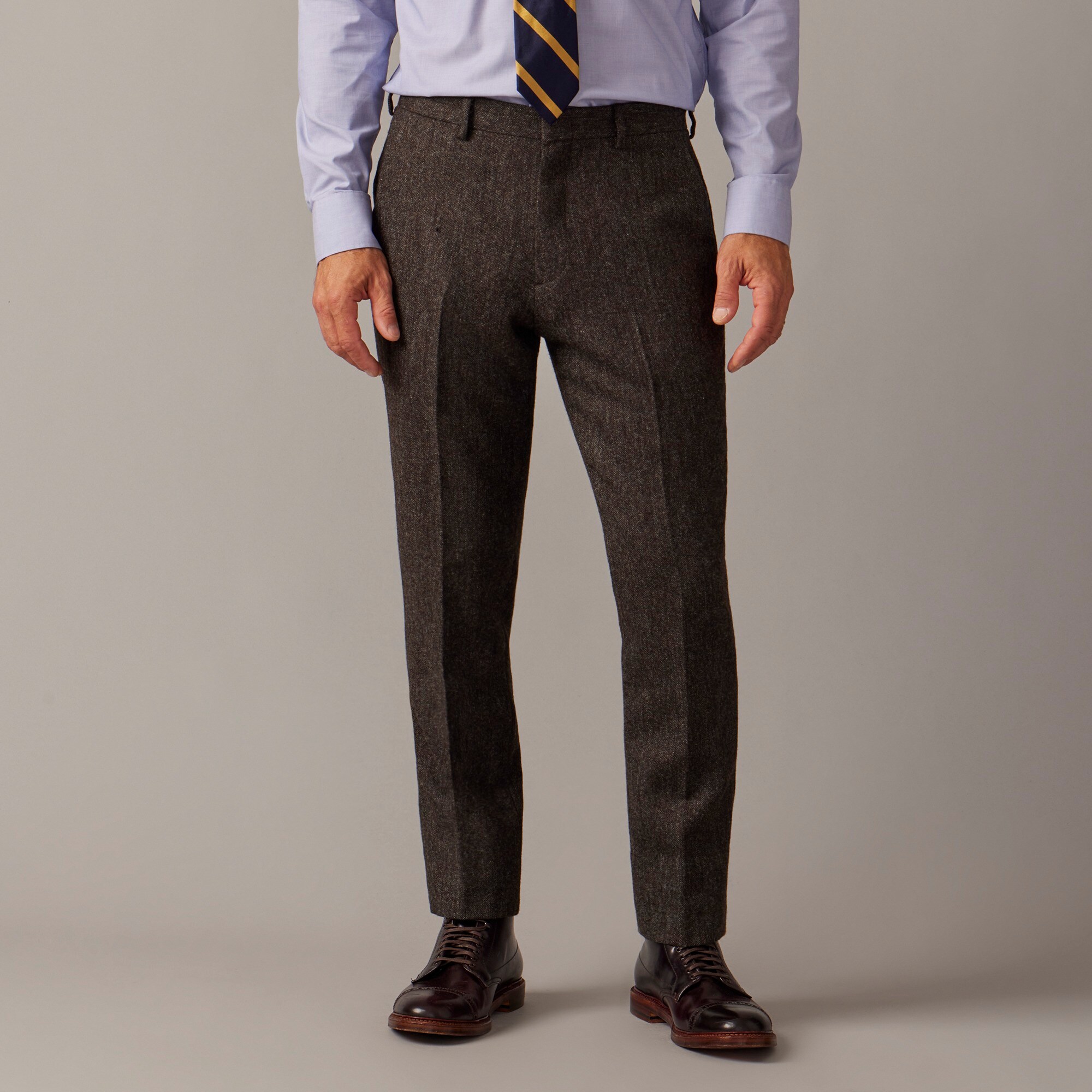 mens Ludlow Slim-fit suit pant in English wool tweed