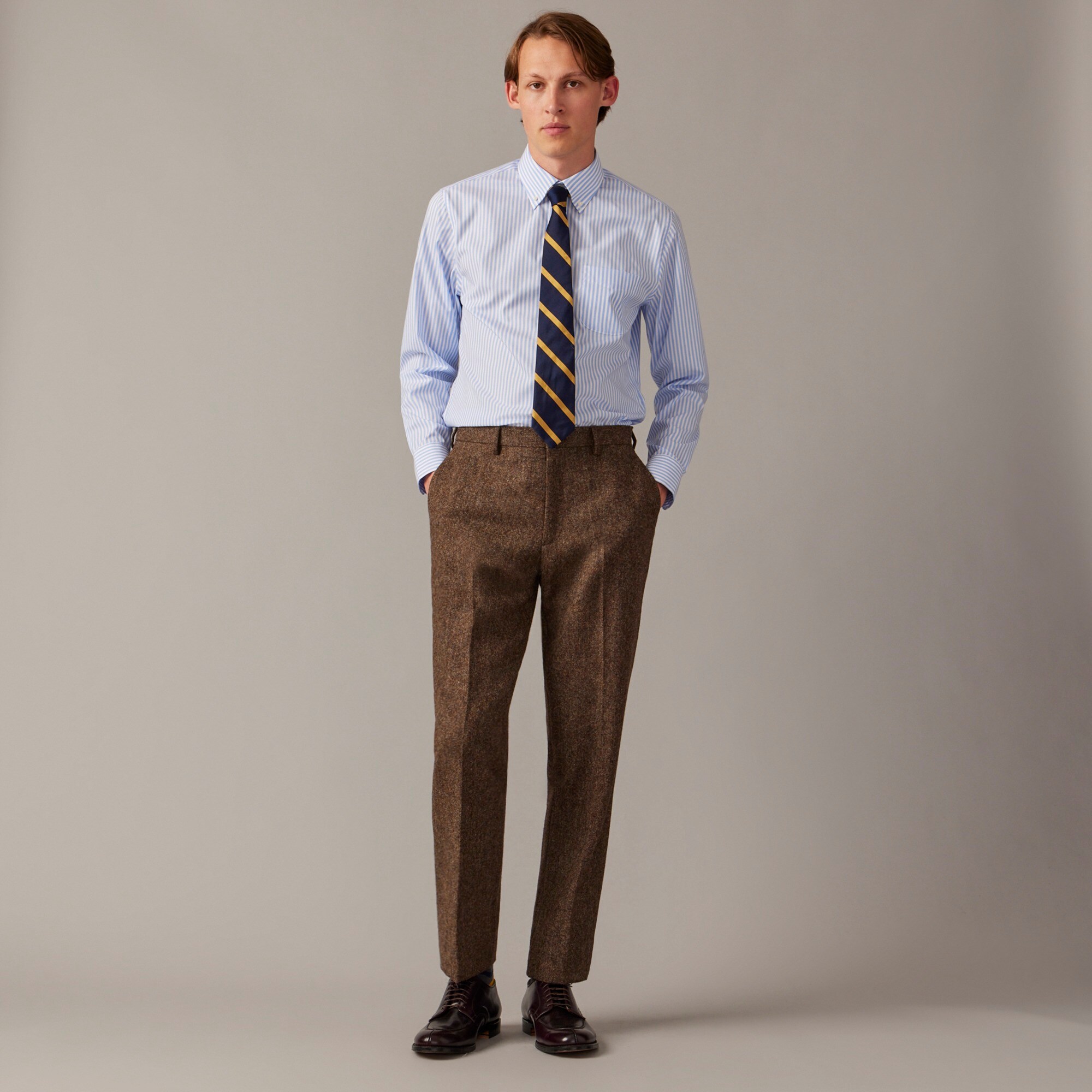  Crosby Classic-fit suit pant in English wool tweed