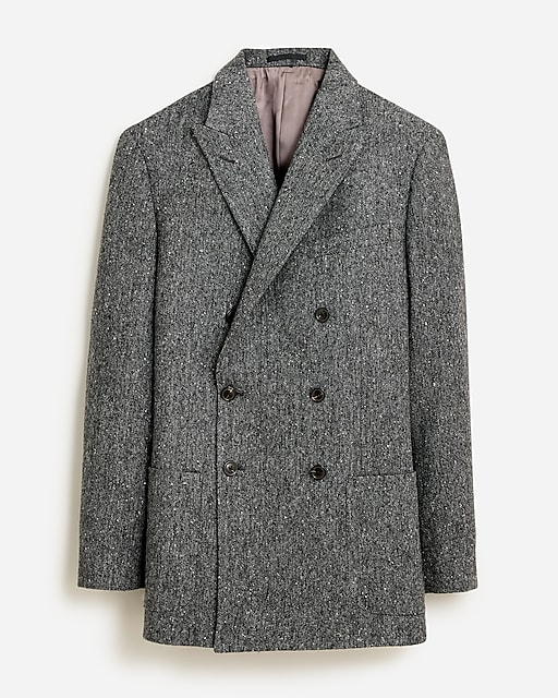  Kenmare Relaxed-fit double-breasted blazer in Irish Donegal wool