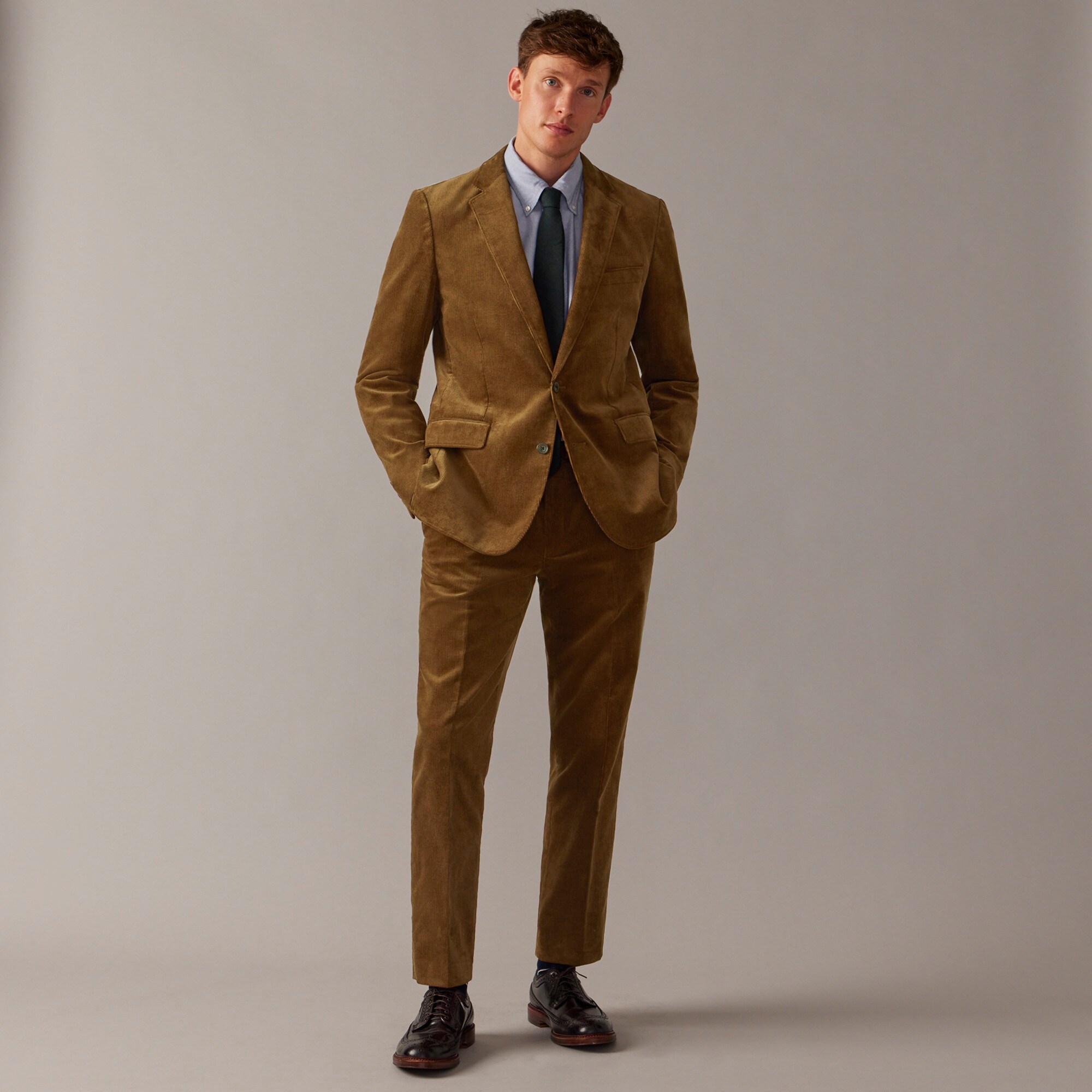 mens Ludlow Slim-fit suit jacket in Italian cotton corduroy