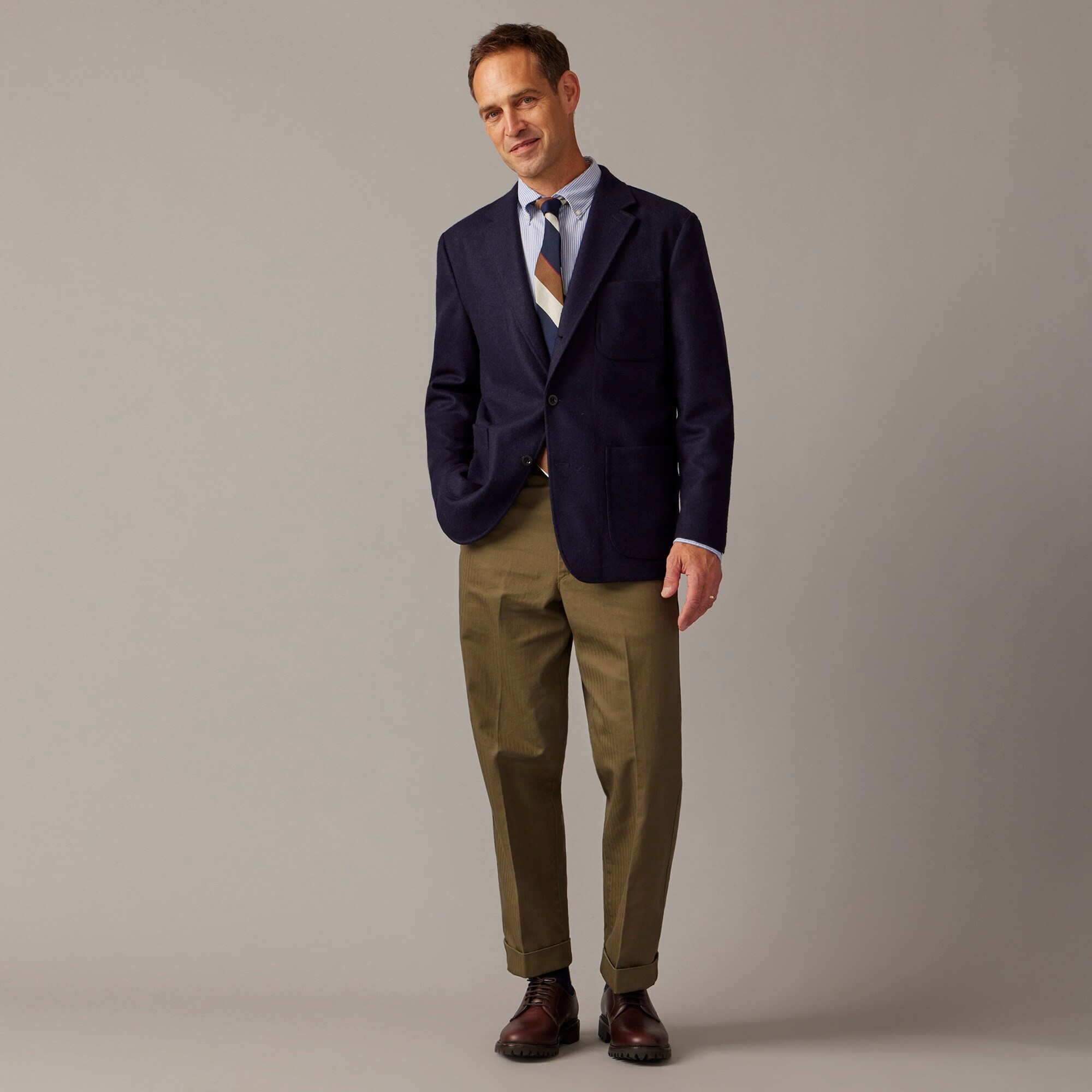 mens Wallace &amp; Barnes blazer in English melton wool