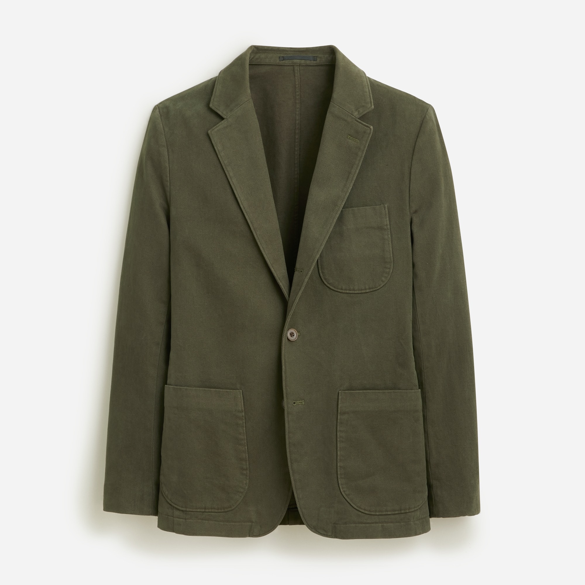  Garment-dyed suit jacket in Italian cotton drill