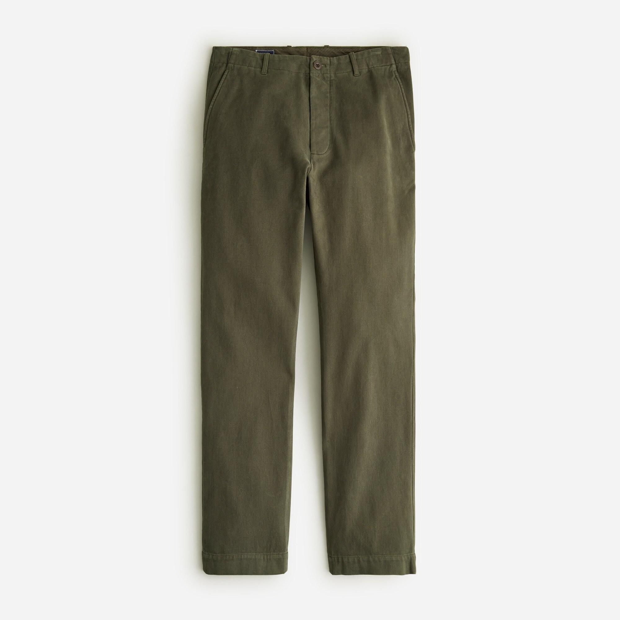  Garment-dyed suit pant in Italian cotton drill