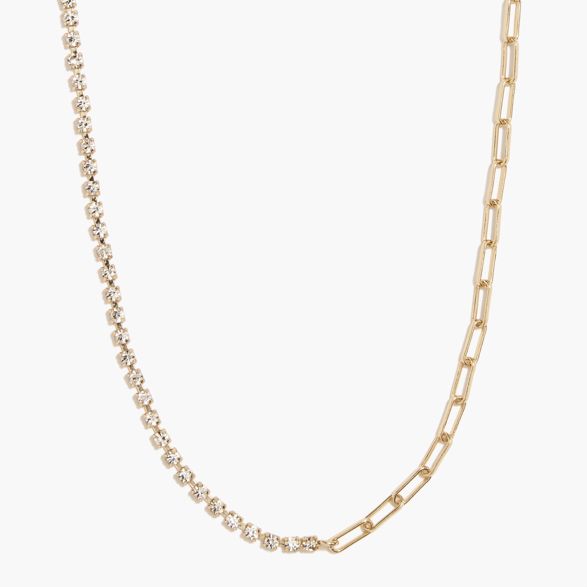  Crystal and gold layering necklace