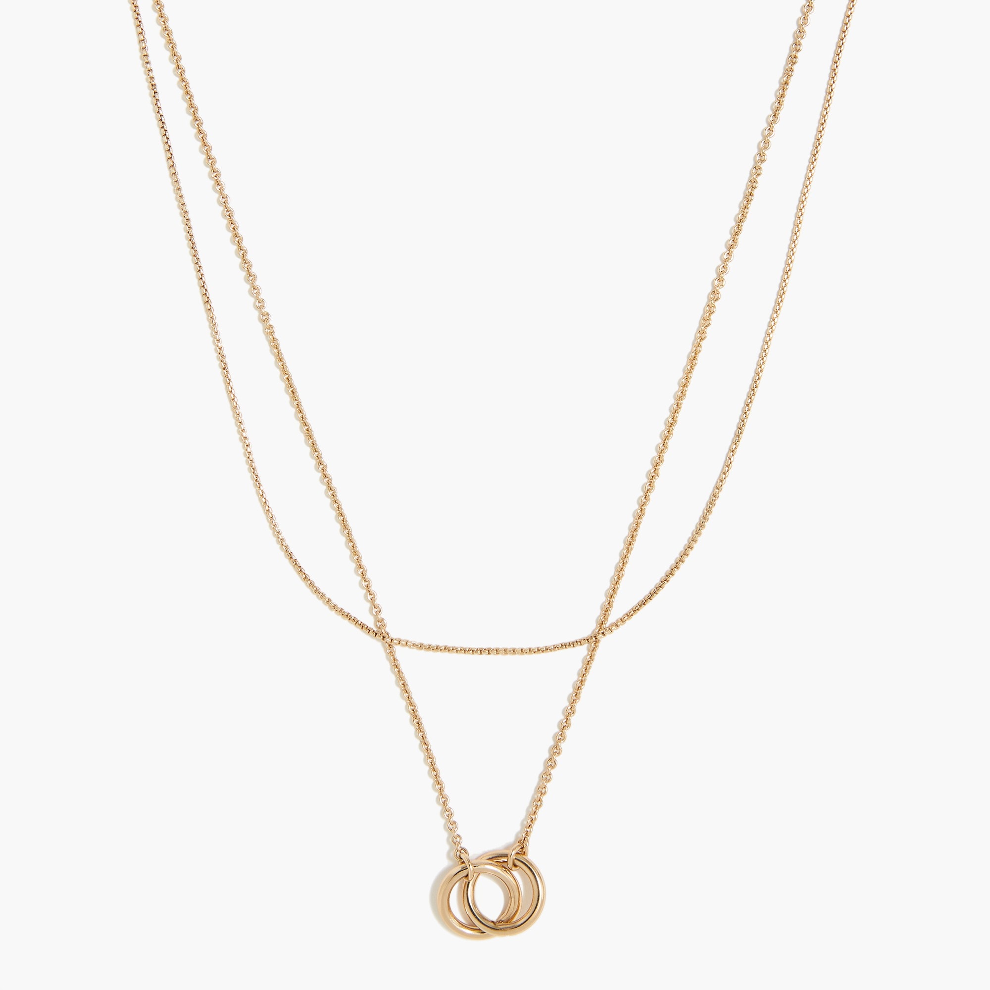 Intertwined layering necklace
