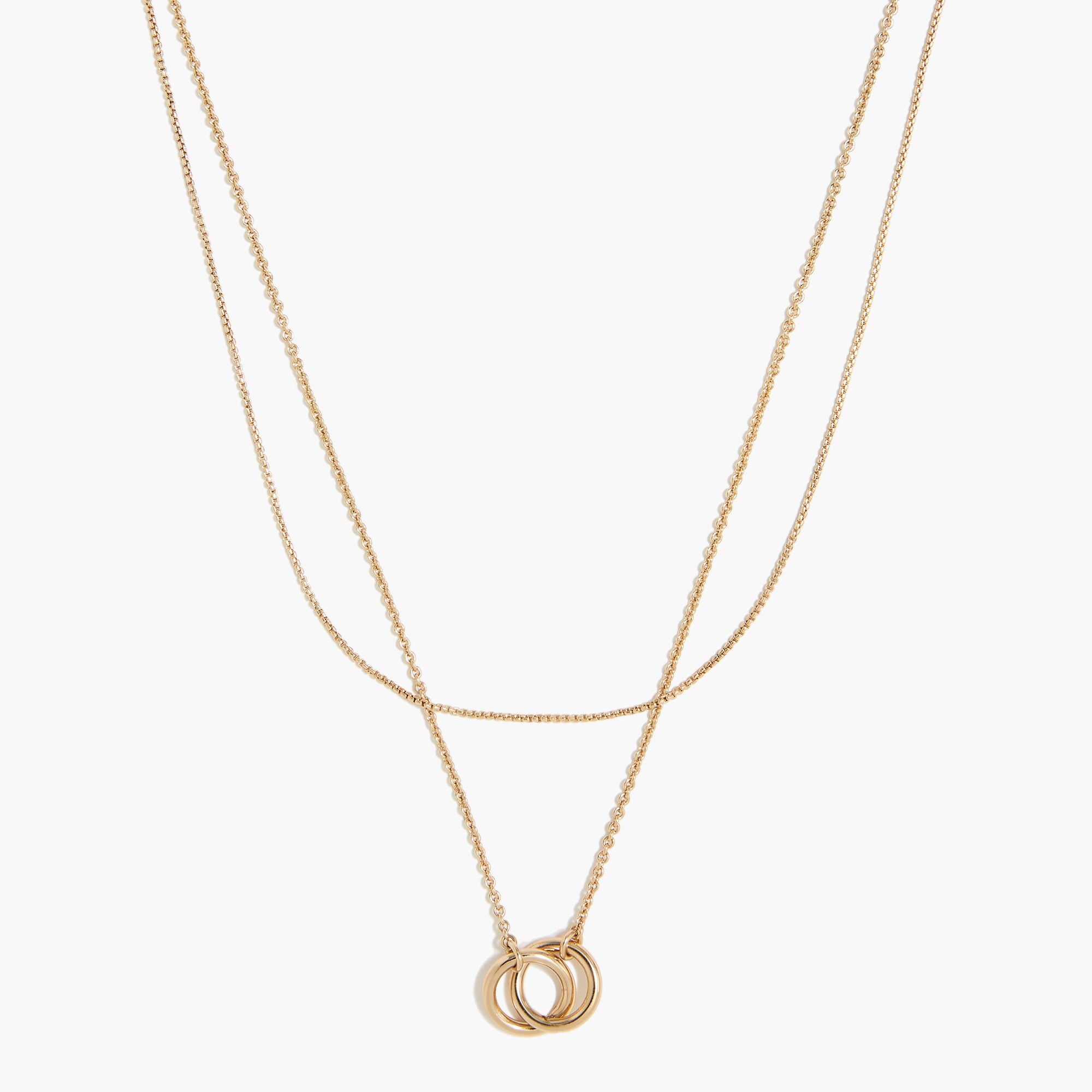 Intertwined layering necklace