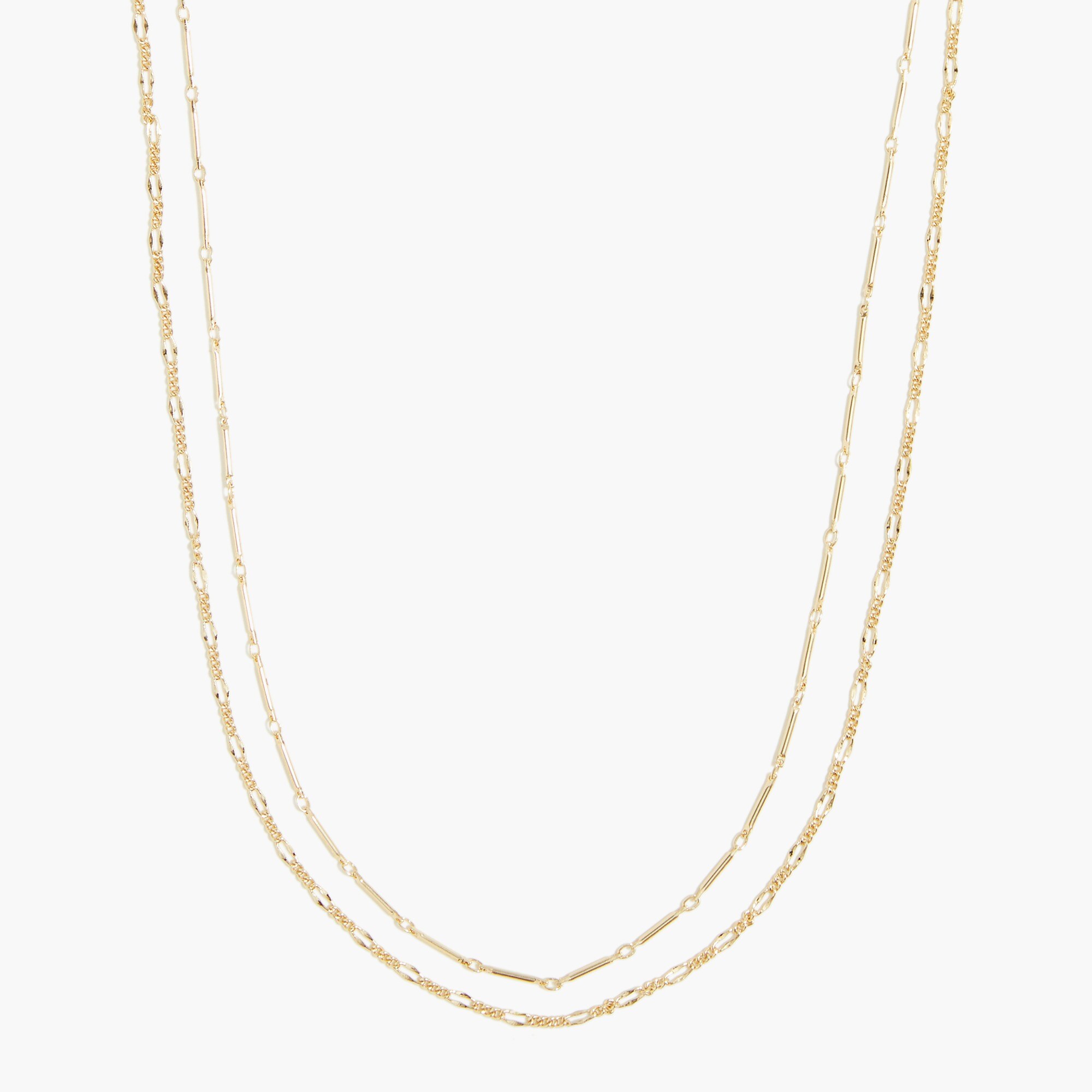 Two-layer chain necklace